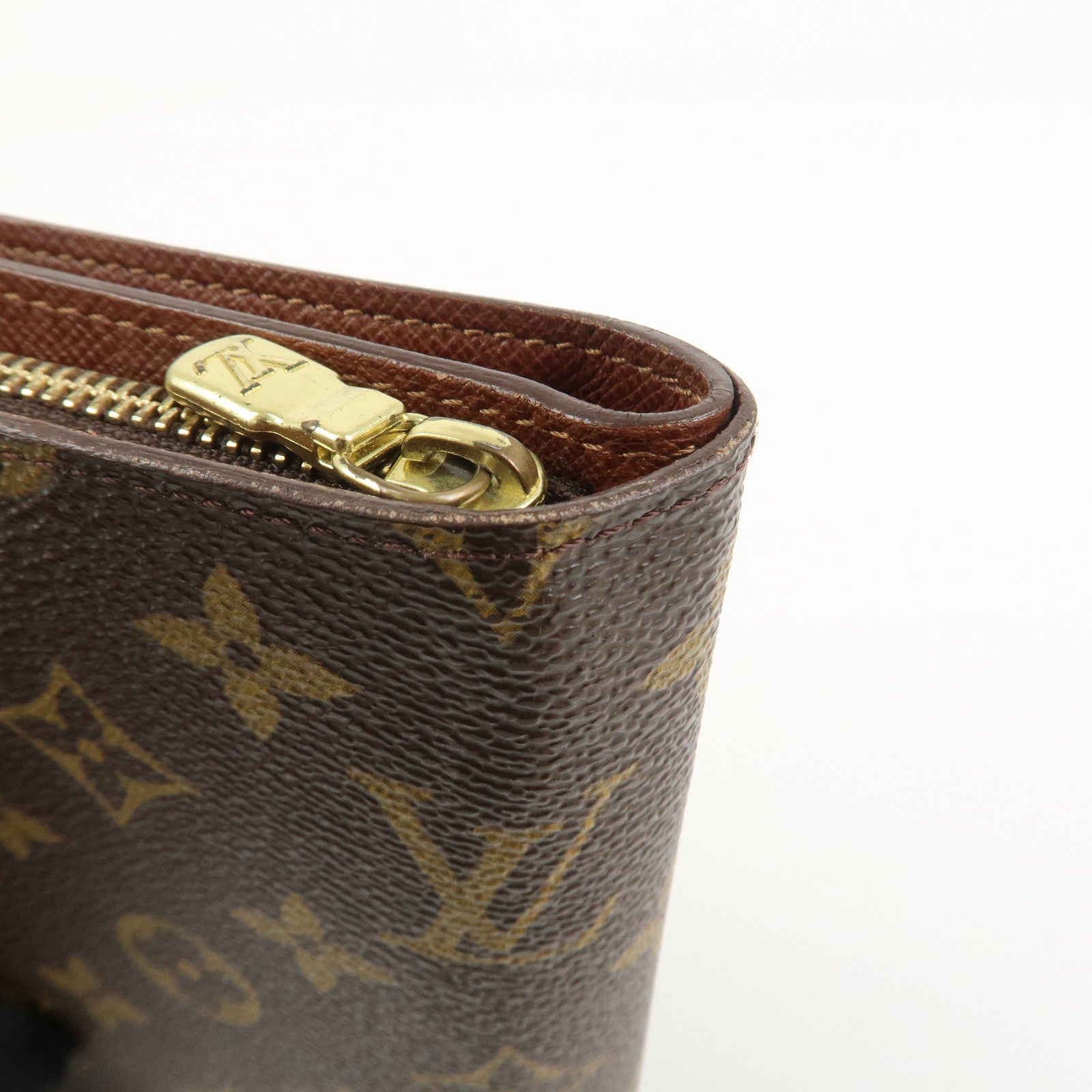 Louis Vuitton Monogram Porte Papier Zip Wallet Brown M61207