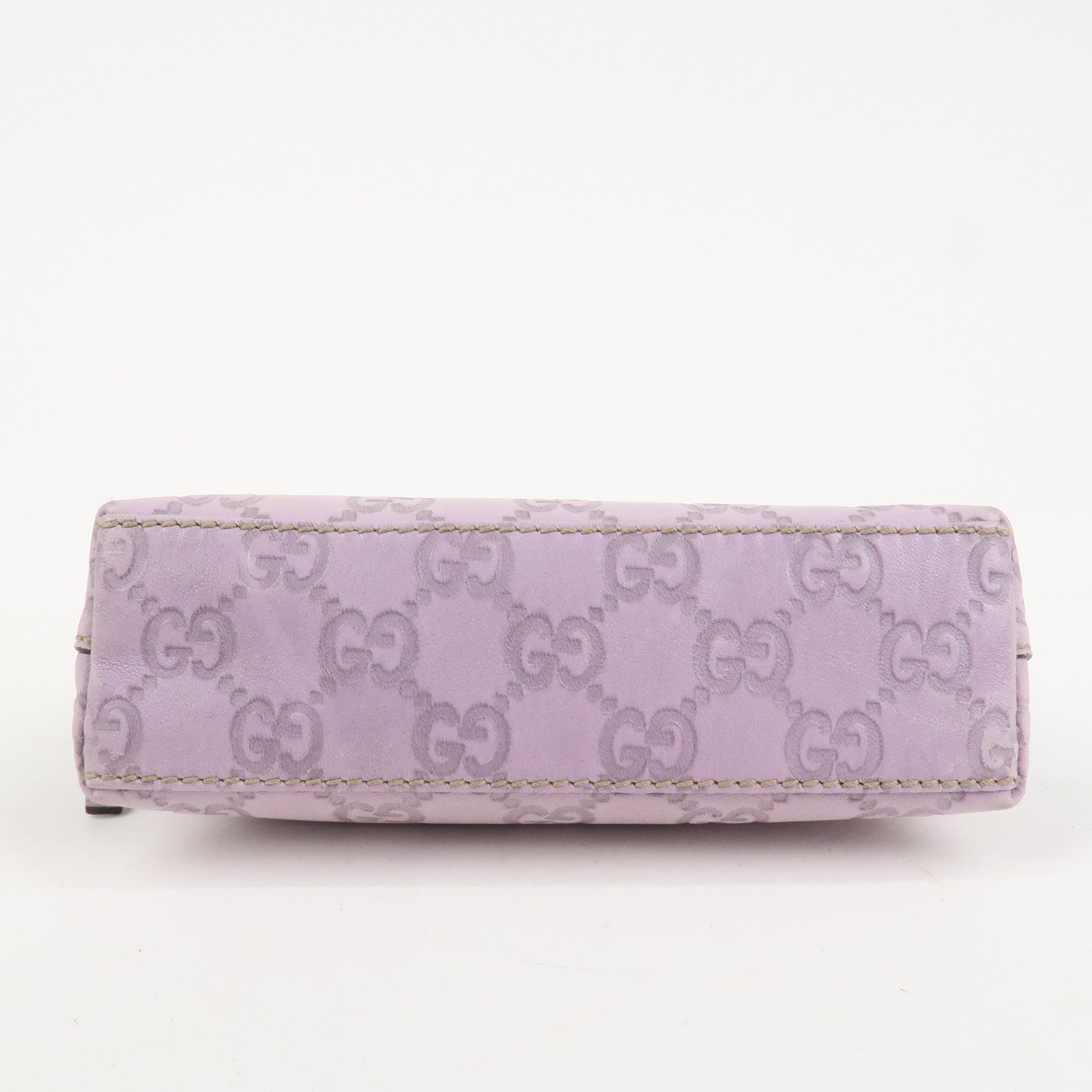 GUCCI Guccissima Leather Cosmetic Pouch Purple 272367 Used