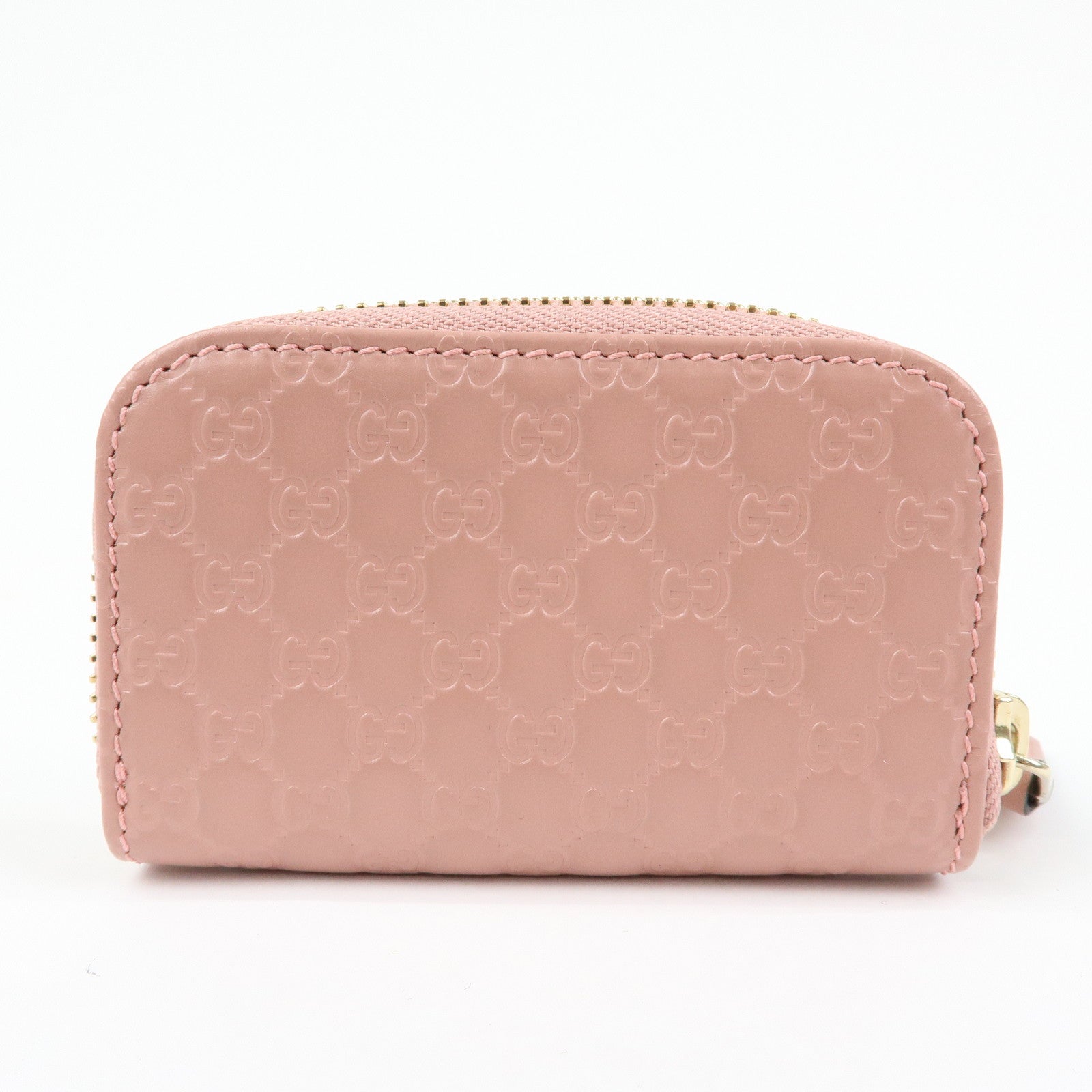 GUCCI Microguccissima Leather Coin Case Coin Purse Pink 449896