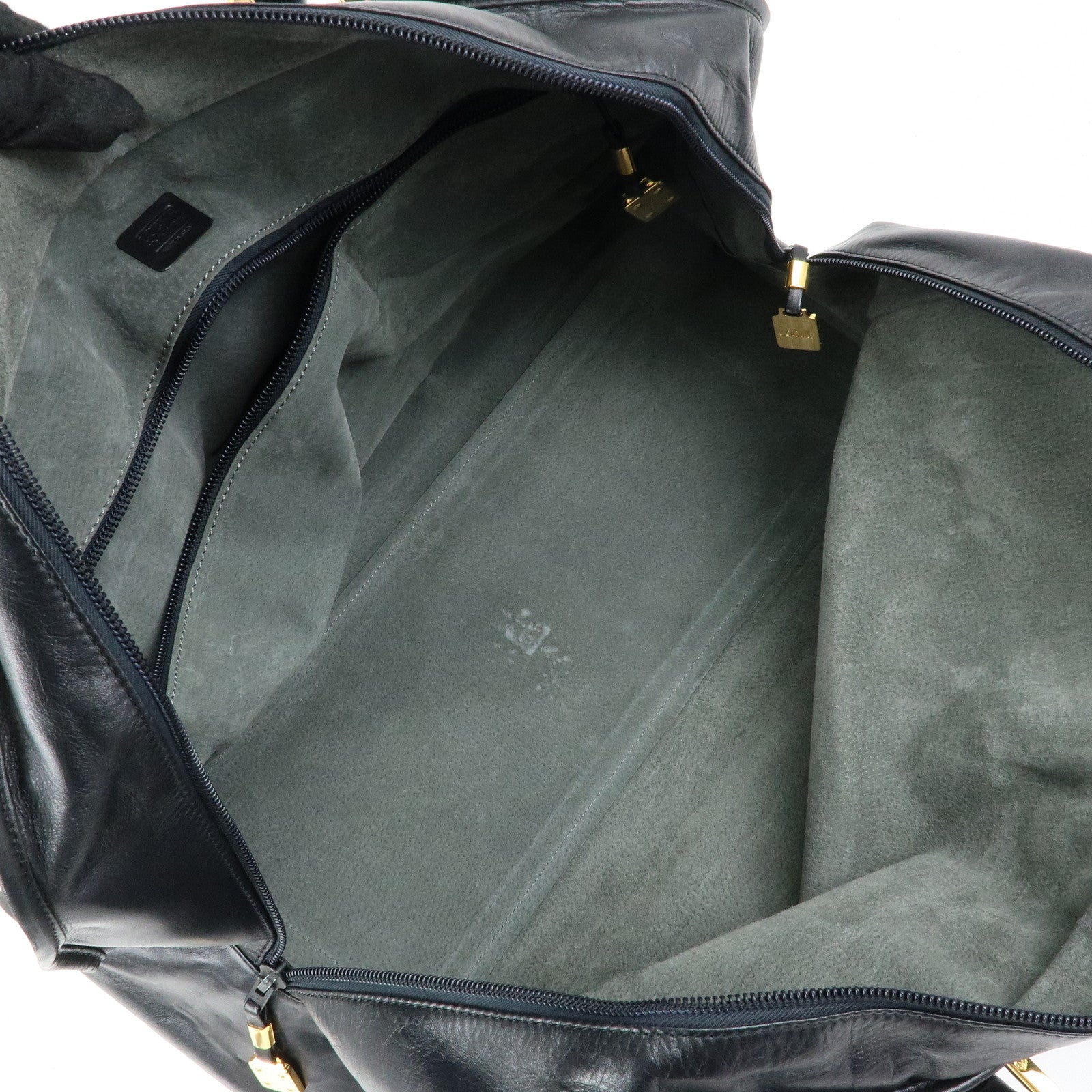 LOEWE Anagram Amazona 50 Leather Hand Bag Boston Bag Black
