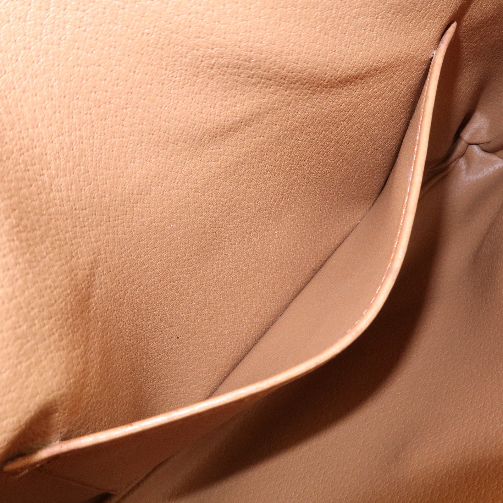 CELINE Macadam PVC Leather Clutch Bag Hand Bag Brown Beige