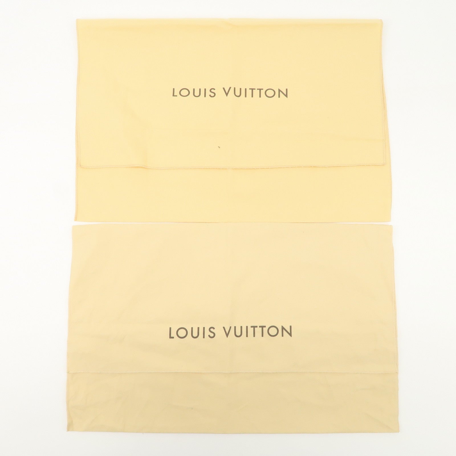 Louis Vuitton LV Logo Set Of 12 Dust Bag Storage Bag Flap Style Beige Used