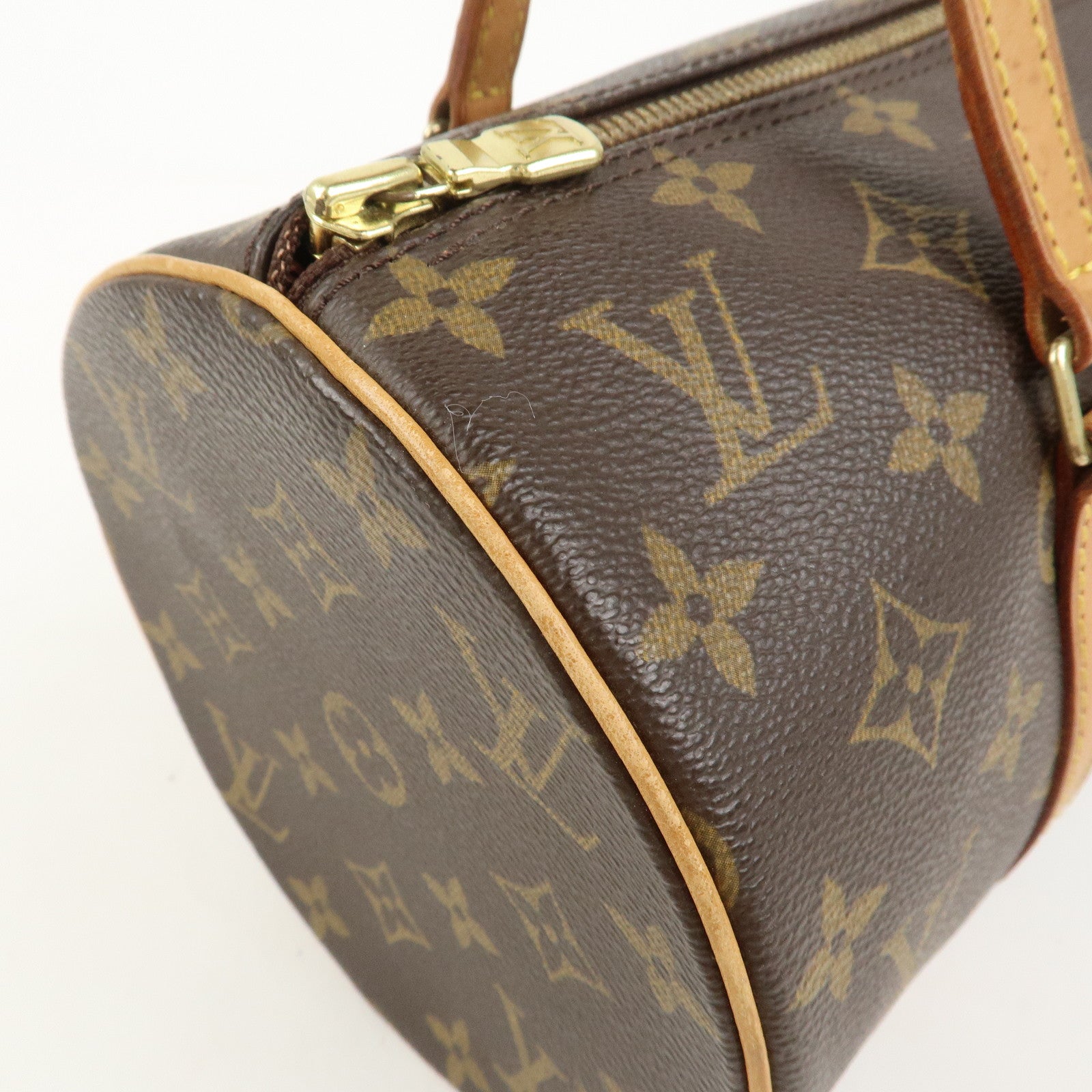 Louis Vuitton Monogram Papillon 30 Hand Bag Brown M51385
