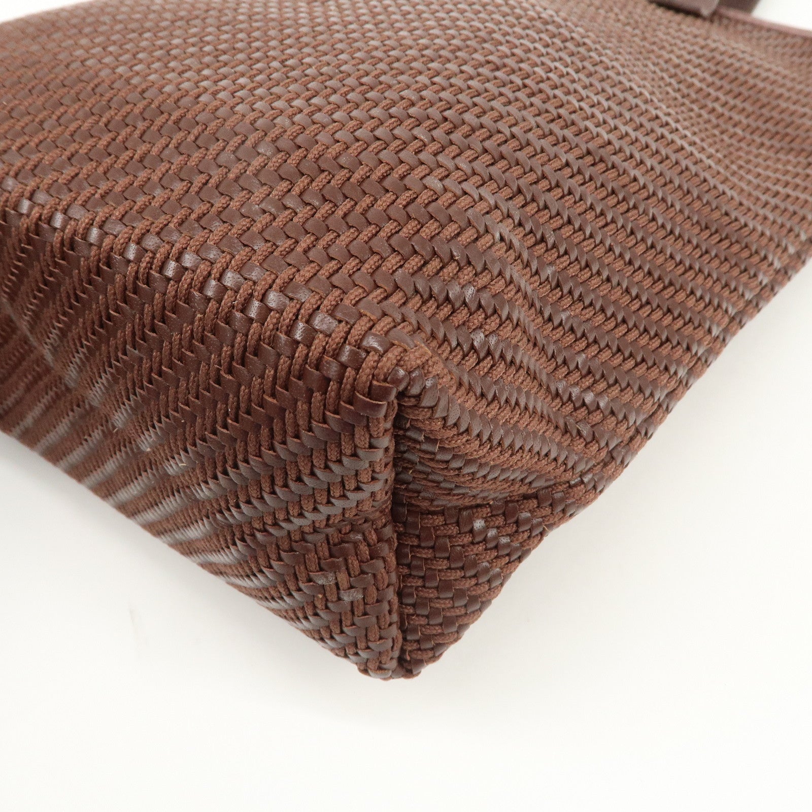 HERMES Amedaba Diago PM Leather Tote Bag Hand Bag Brown