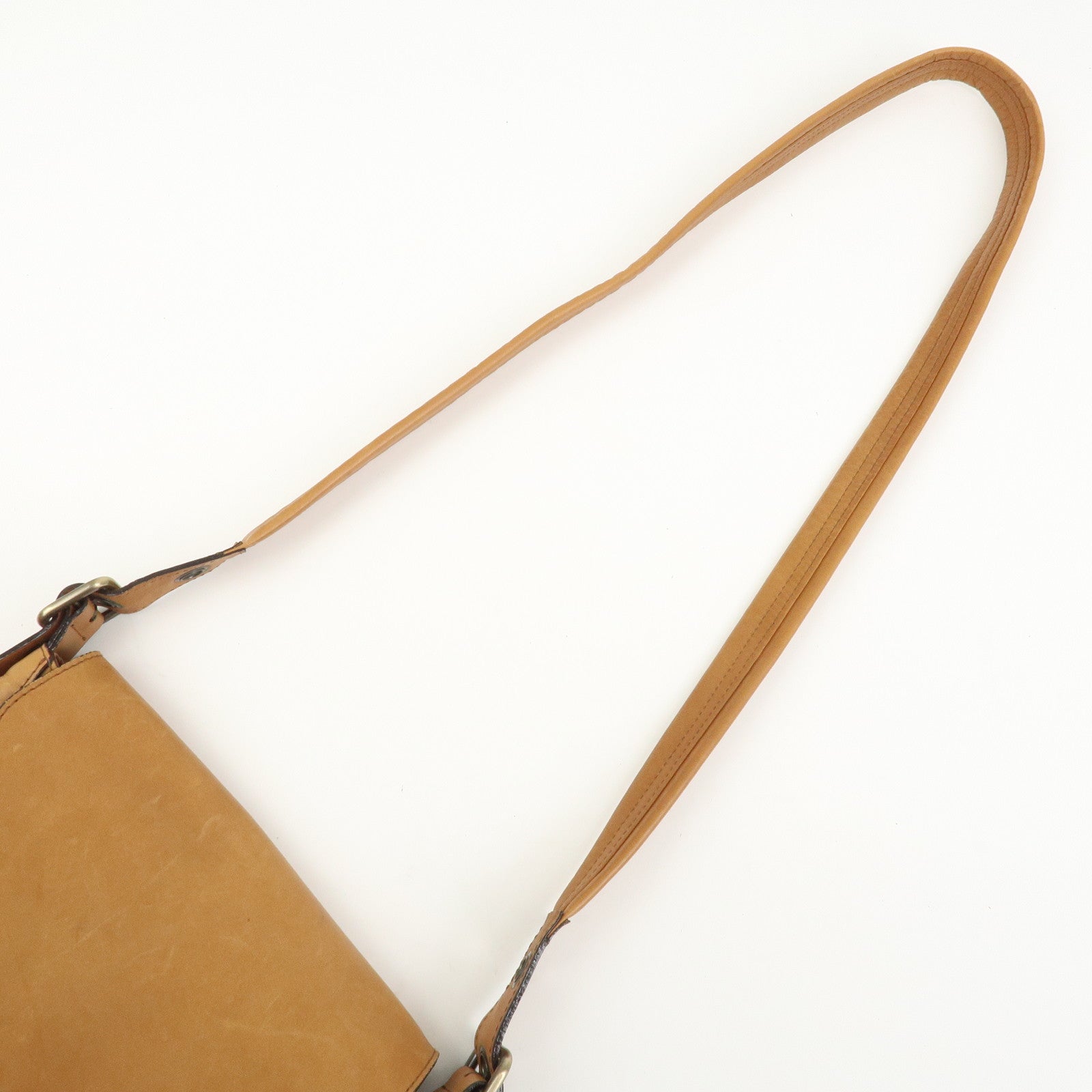 Chloe Logo Leather Shoulder Bag Hand Bag Crossbody Bag Brown