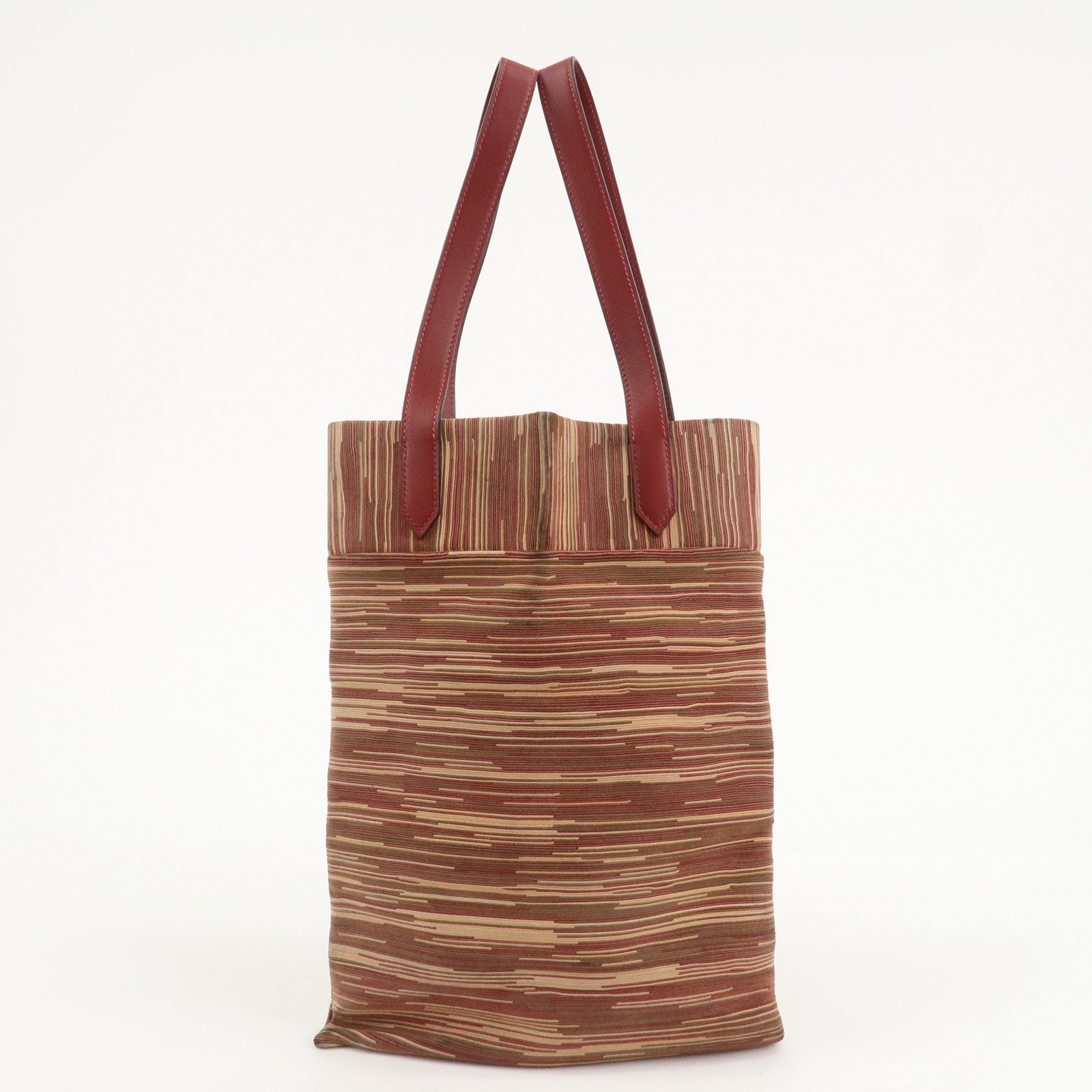 HERMES Leather Vibrato Jules Hand Bag F Engraved Multicolor Used