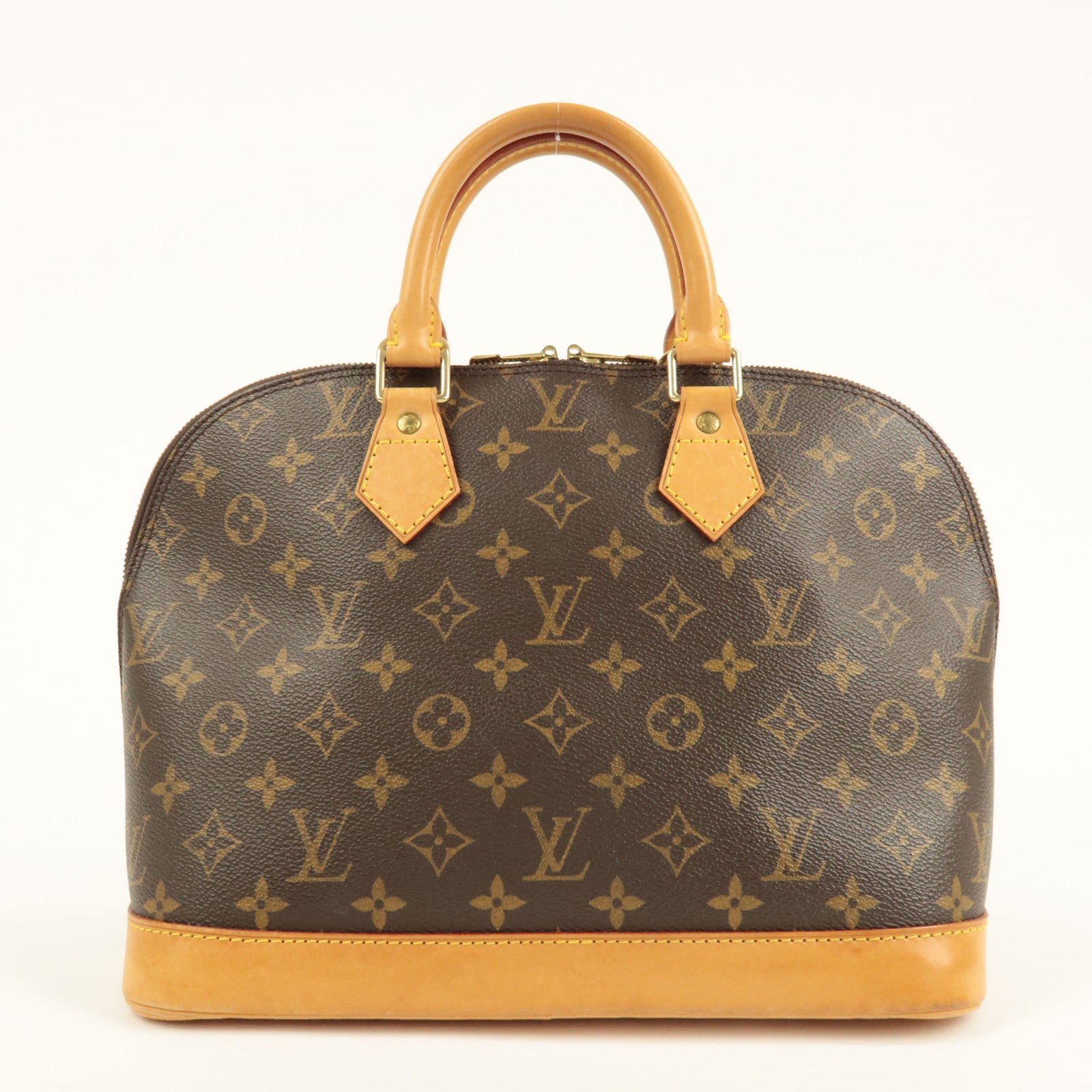 Louis Vuitton Monogram Alma Hand Bag Brown M51130 Used