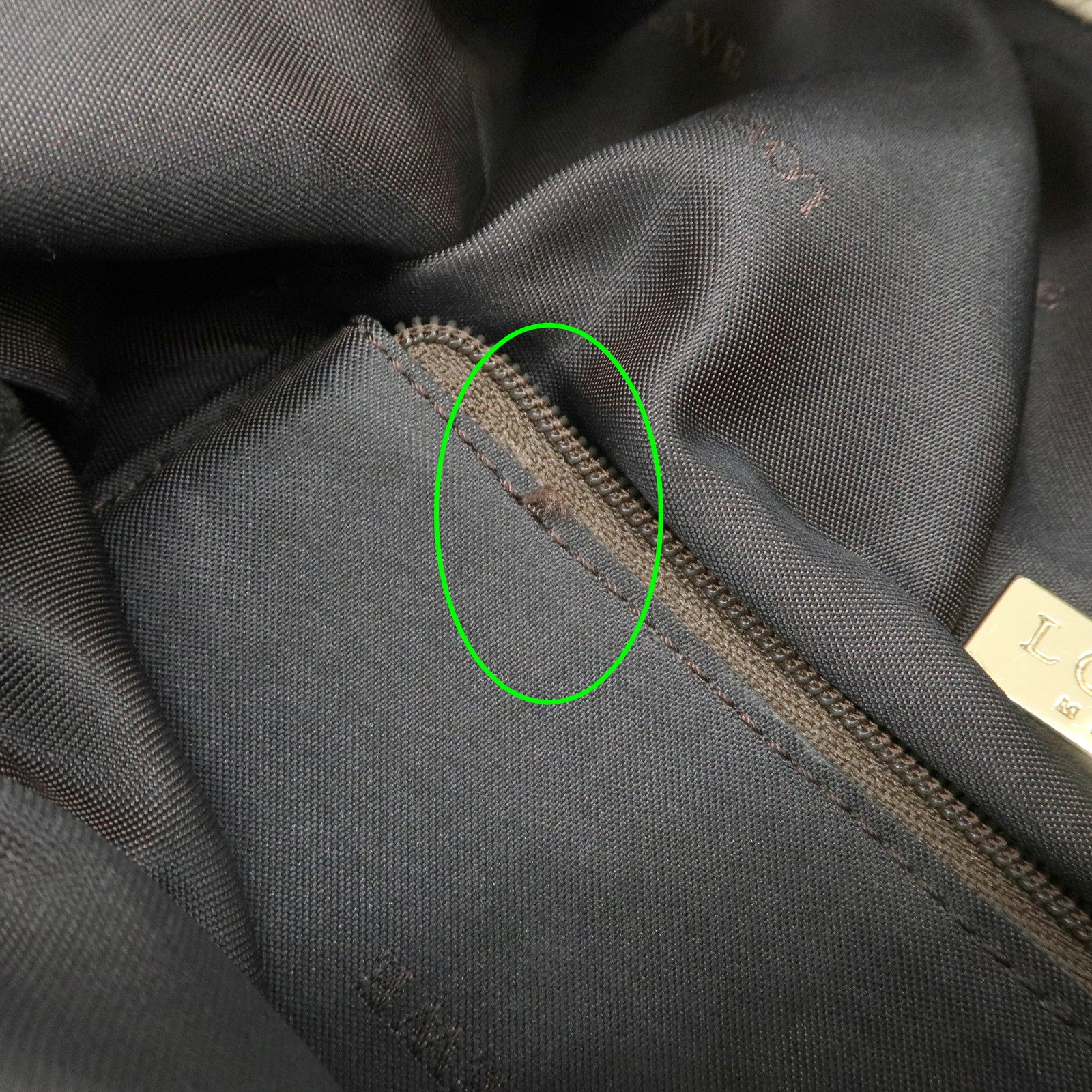 LOEWE Leather Shoulder Bag Hand Bag Ivory Gold Hardware