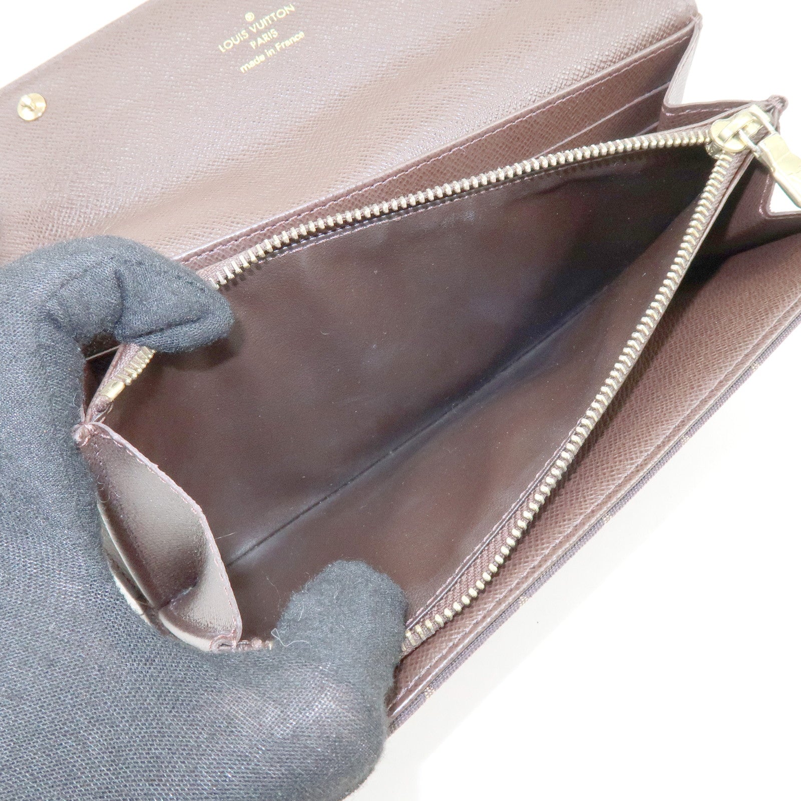 Louis Vuitton Monogram Mini Lin Canvas Long Wallet Brown M95234
