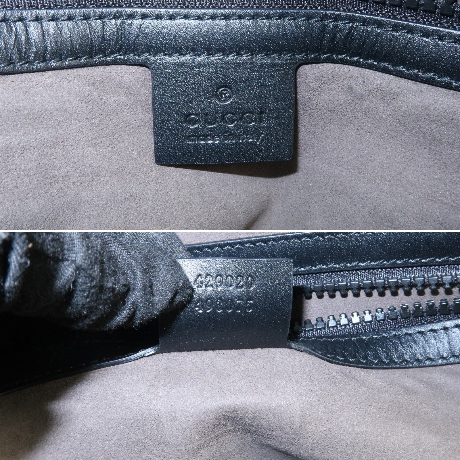 GUCCI GG Supreme Nylon Leather Backpack Rucksack Beige Black 429020