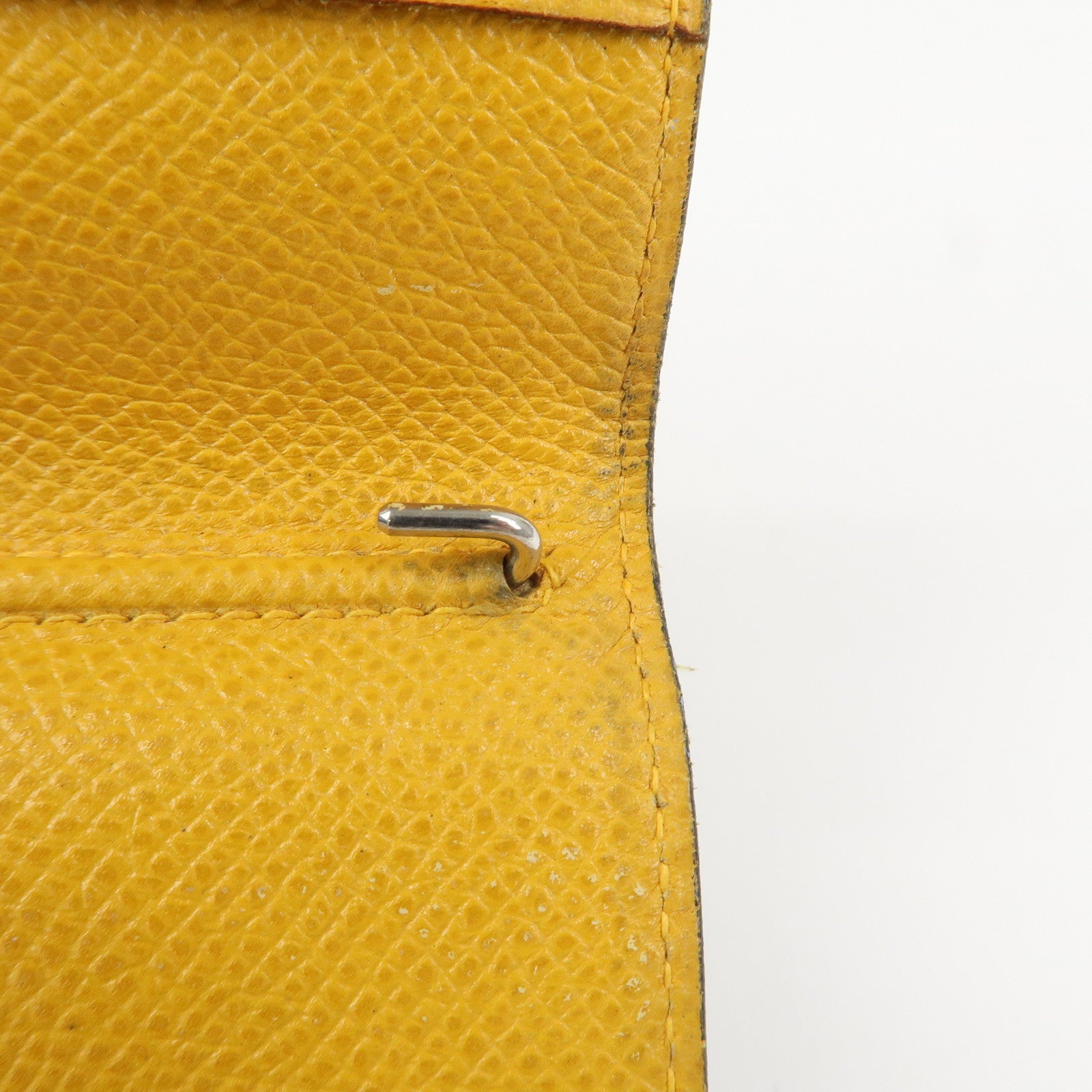 HERMES Leather Logo 〇Y Stamped Agenda PM Planner Cover Green
