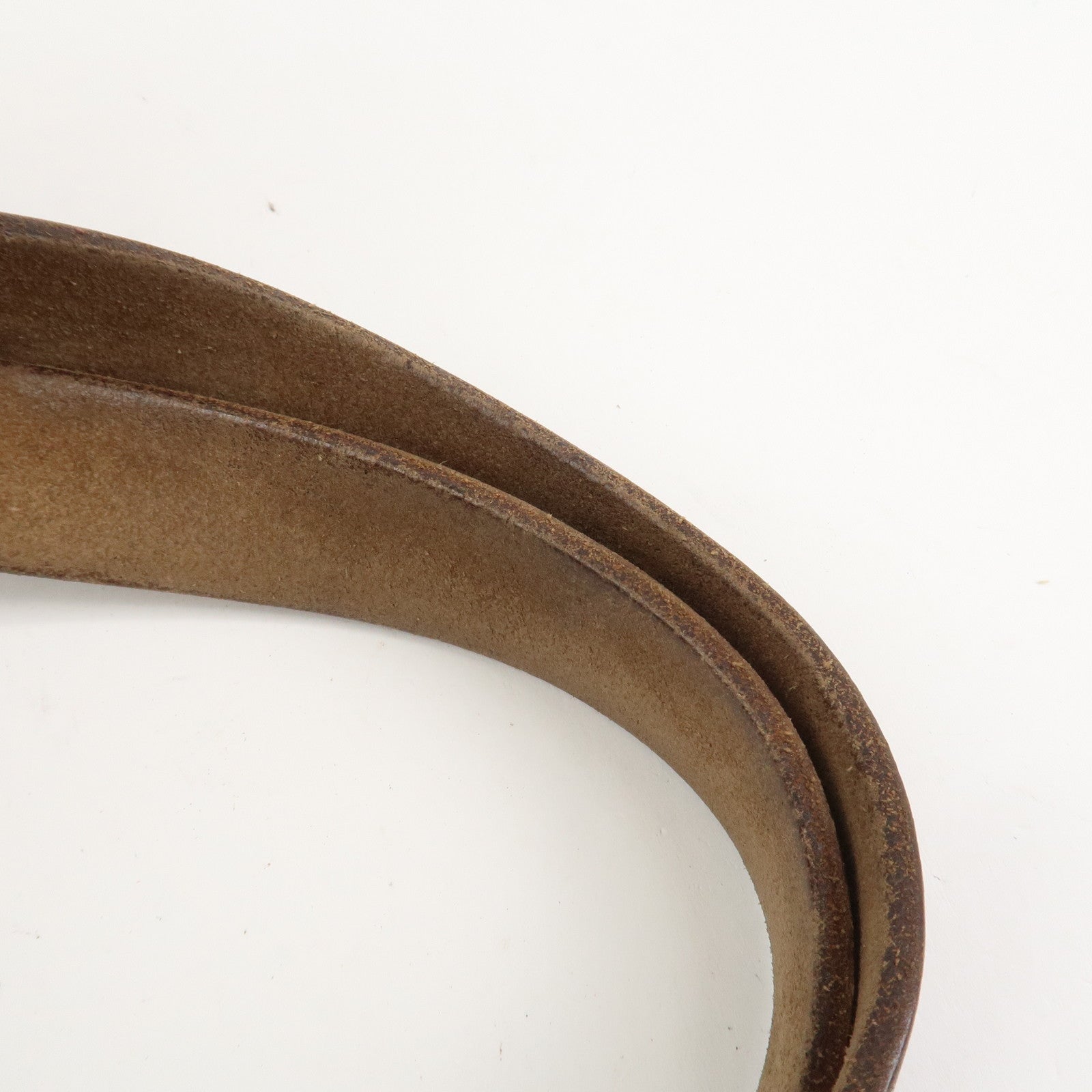 HERMES Cabas PM Airline Toile Officier Leather Shoulder Bag Brown