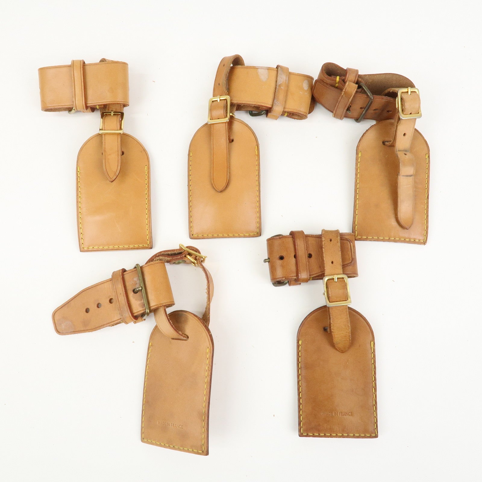 Louis Vuitton Set Of 20 Leather Name Tag & Poignet