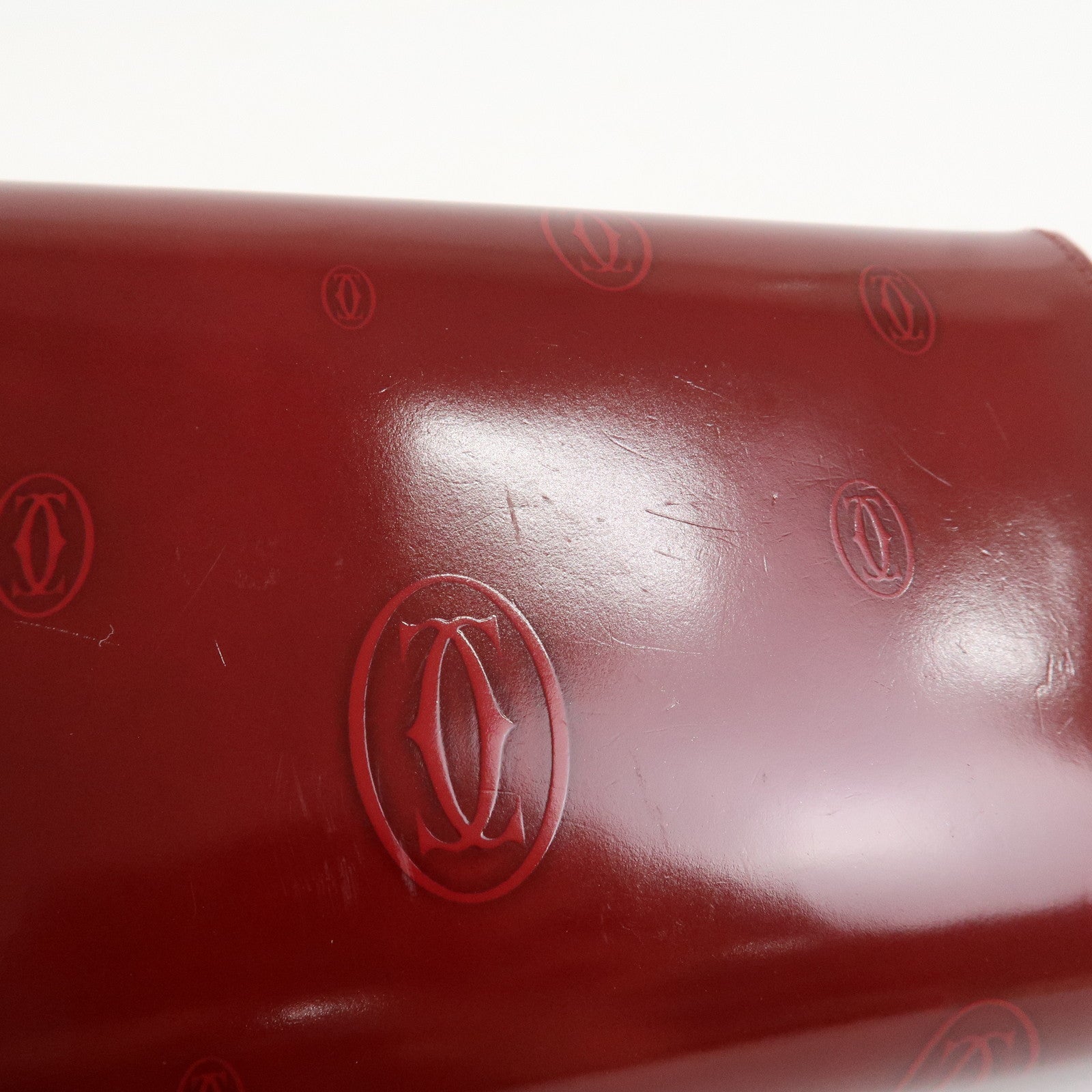 Cartier Happy Birthday Leather Compact Wallet Bordeaux