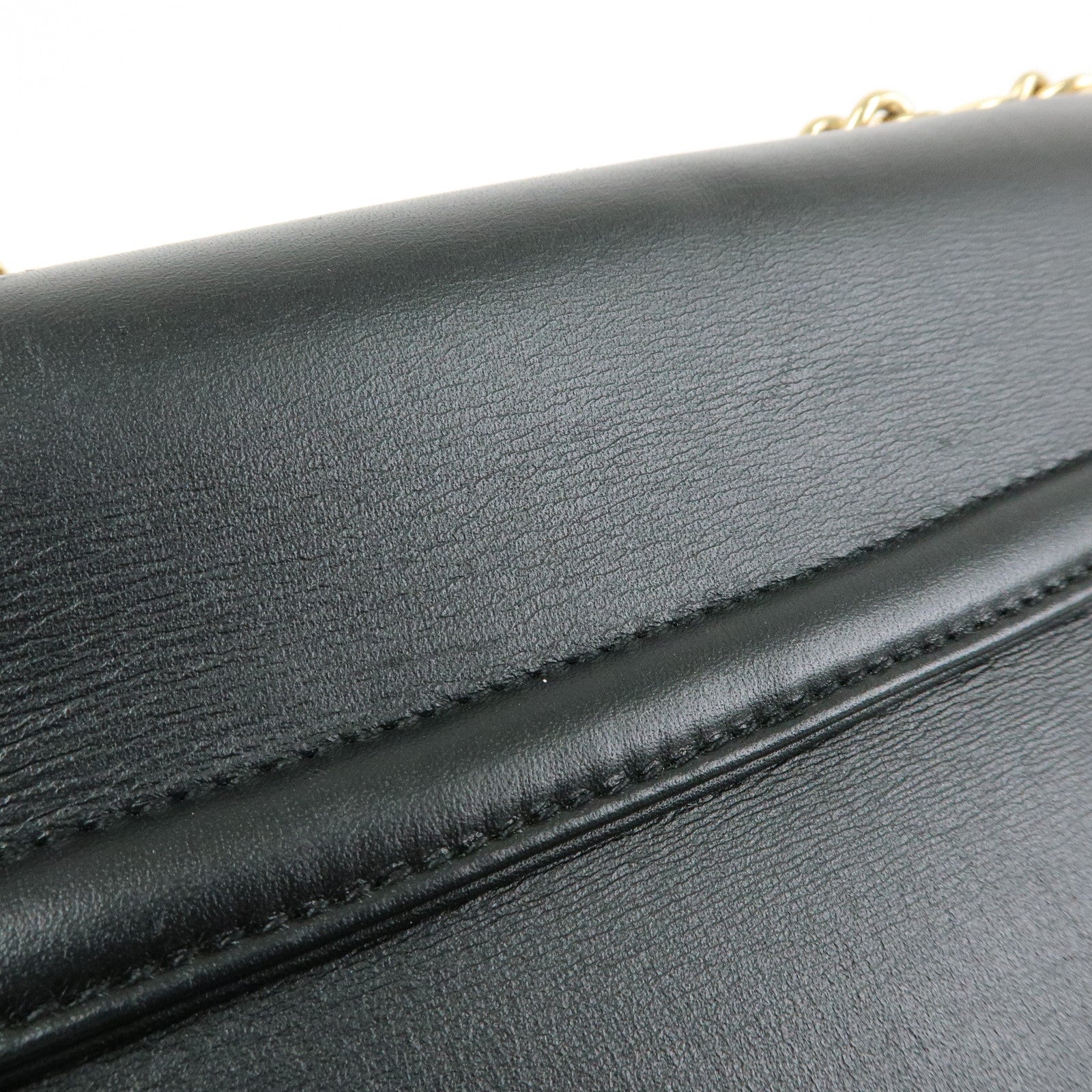 GUCCI Raja Horsebit Interlocking G Chain Shoulder Bag Black 537241