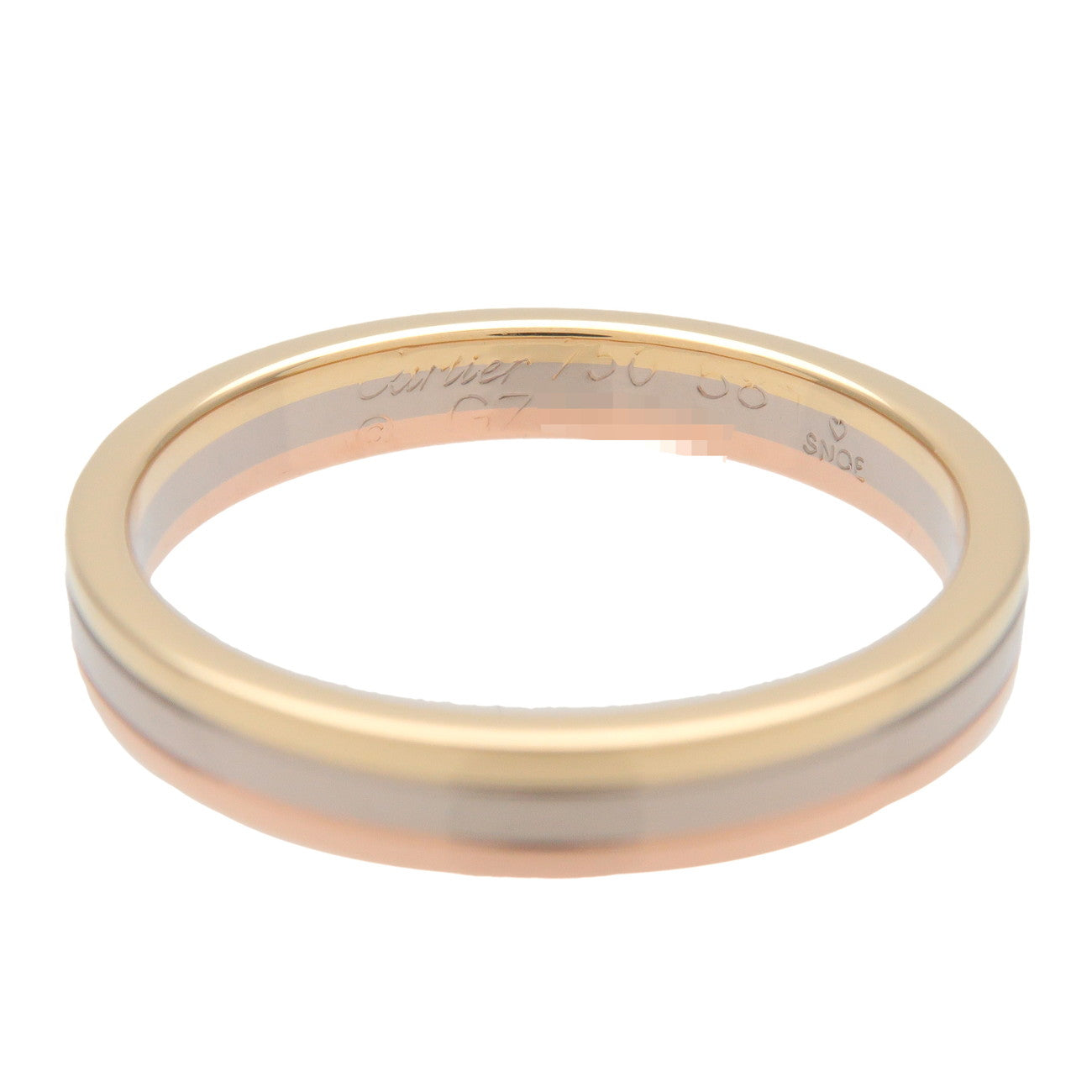 Cartier Vendome Three Color Ring K18 750YG/PG/WG #58 US8.5 EU58