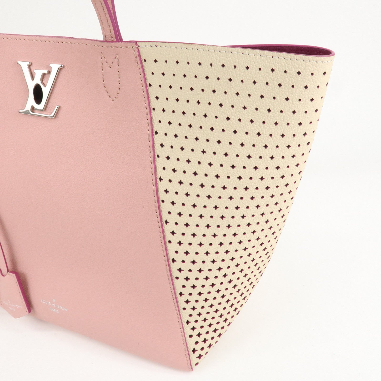 Louis Vuitton Leather Rock Me Cover Tote Bag Rose M54578