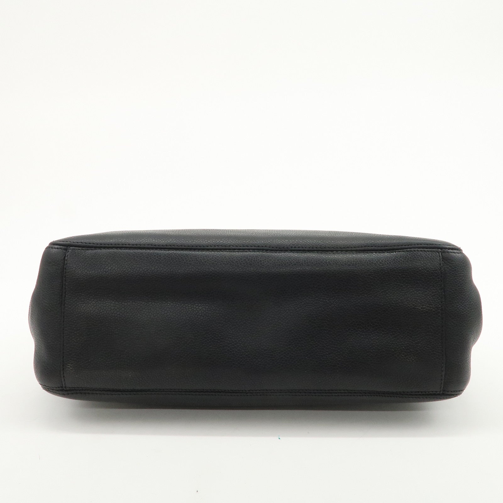 CHANEL COCO Mark Caviarskin Chain Tote Bag Shoulder Bag Black Gold