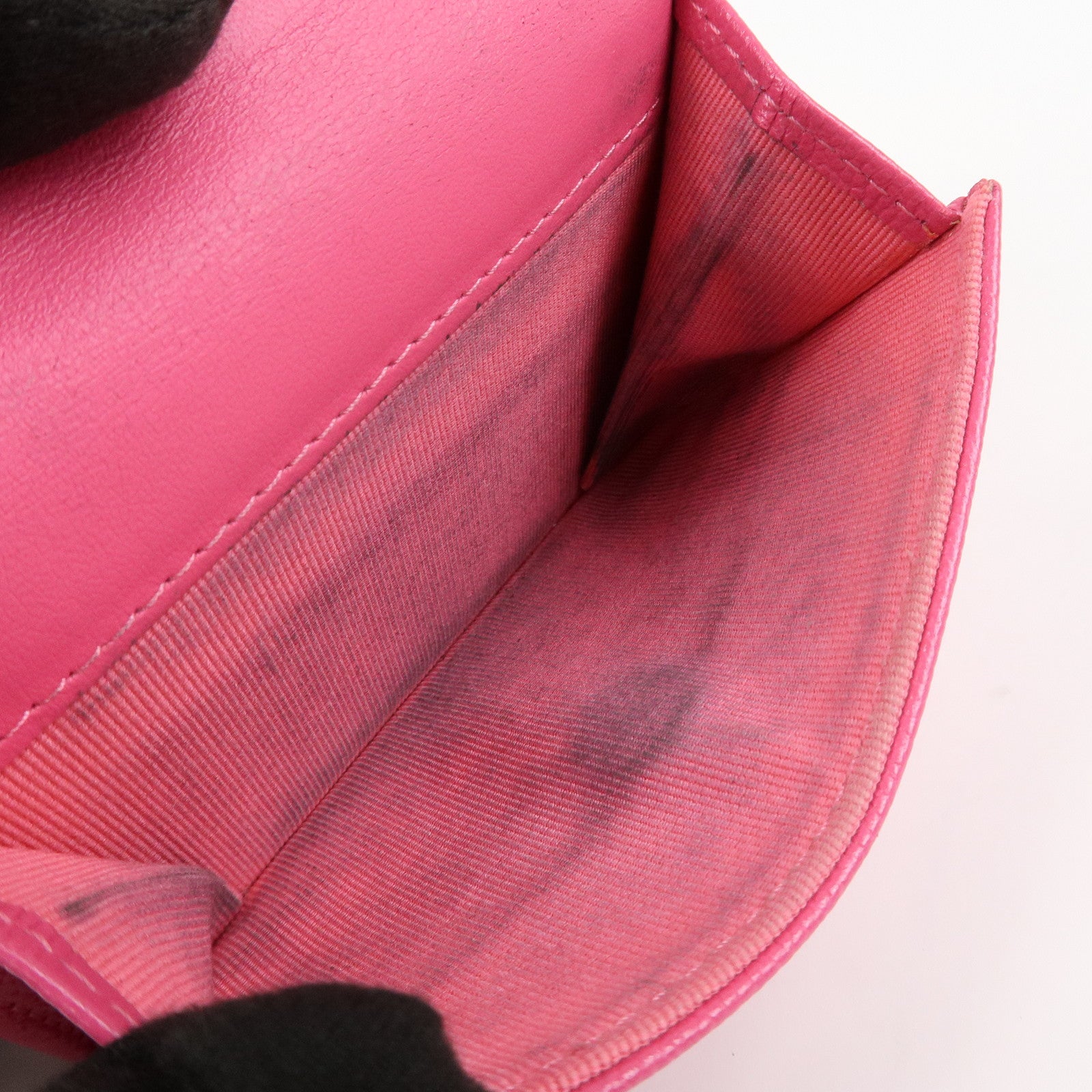 CHANEL COCO Mark Camellia Tri-fold Compact Wallet Pink AP0116