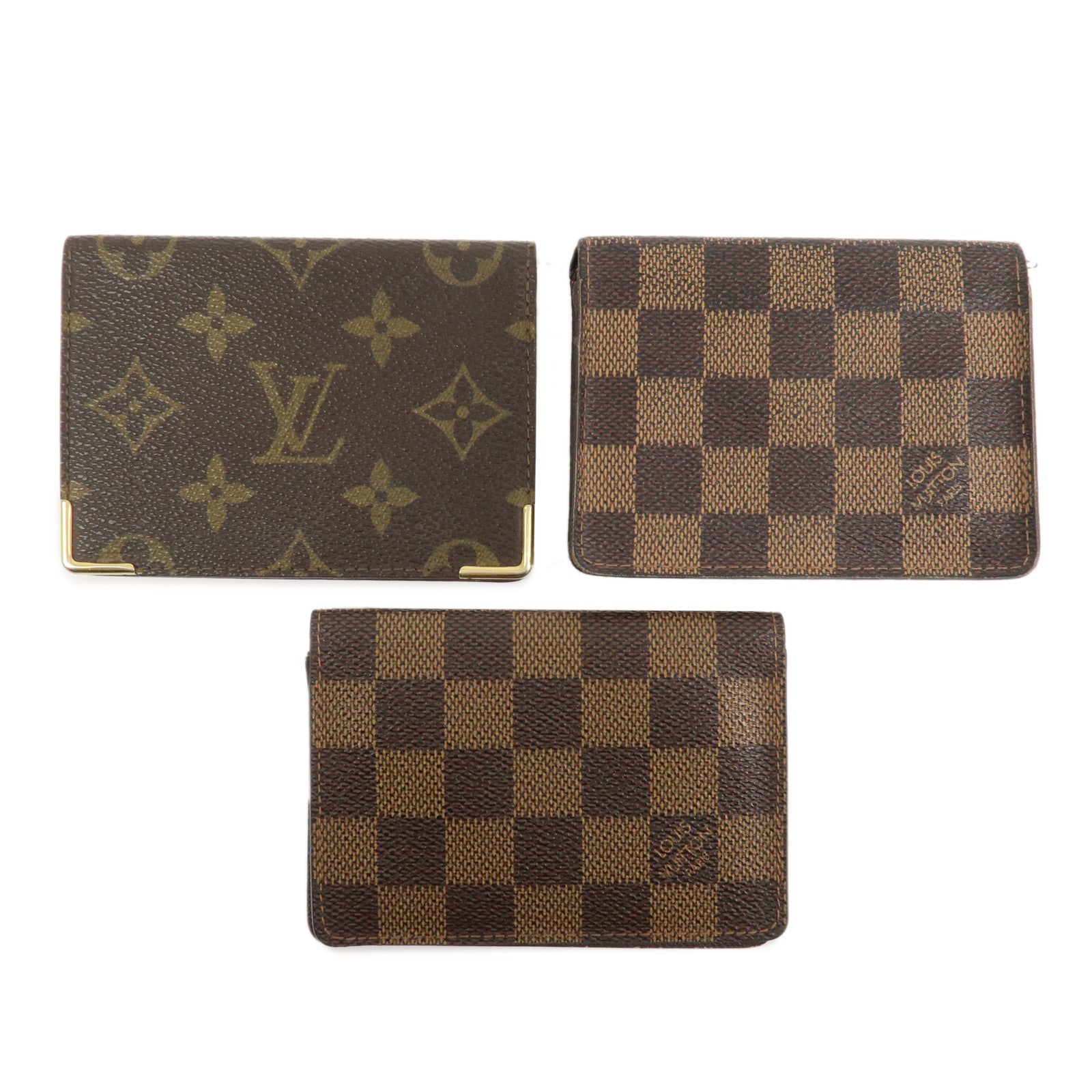 Louis Vuitton Monogram Damier Set of 3 Card Case M60533/N60533