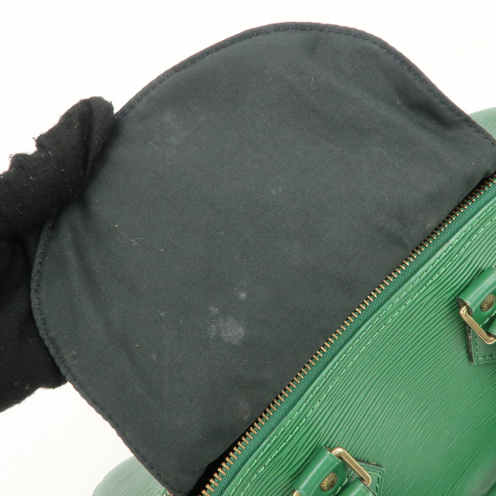 Louis Vuitton Epi Speedy 30 Hand Bag Boston Bag Borneo Green M43004 Used