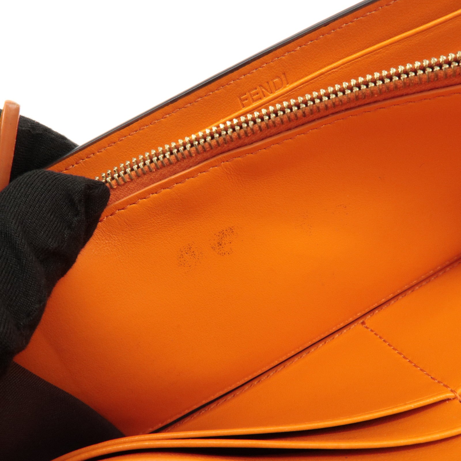 FENDI Zucca Baguette Continental Wallet 8M0251 Brown Orange 8M0251 Used