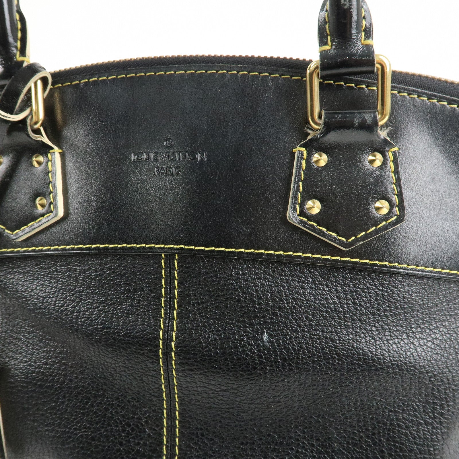 Louis Vuitton Suhali LockIt PM Hand Bag Tote Bag Black M91888 Used