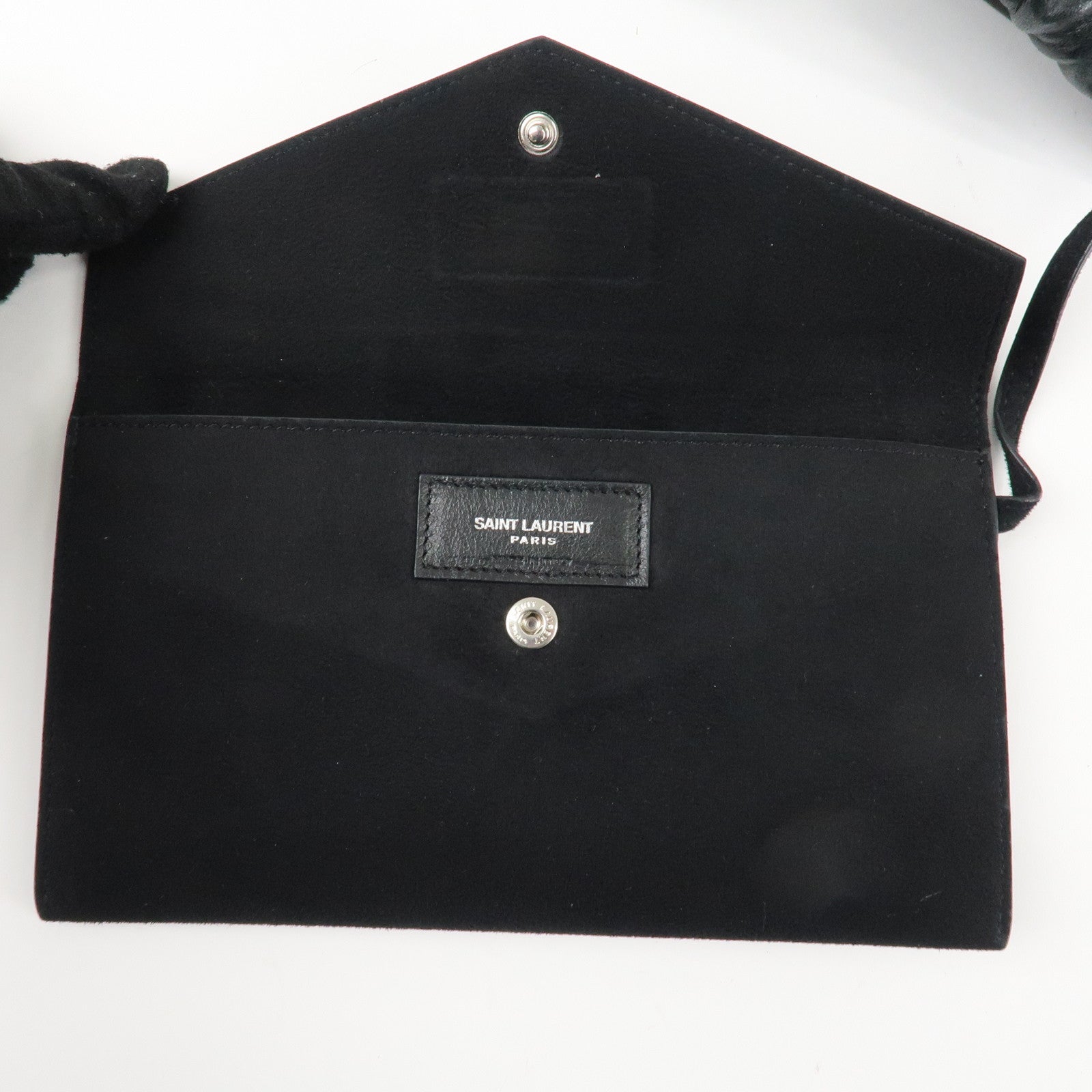 SAINT LAURENT PARIS Leather BackPack Rucksack Black Used