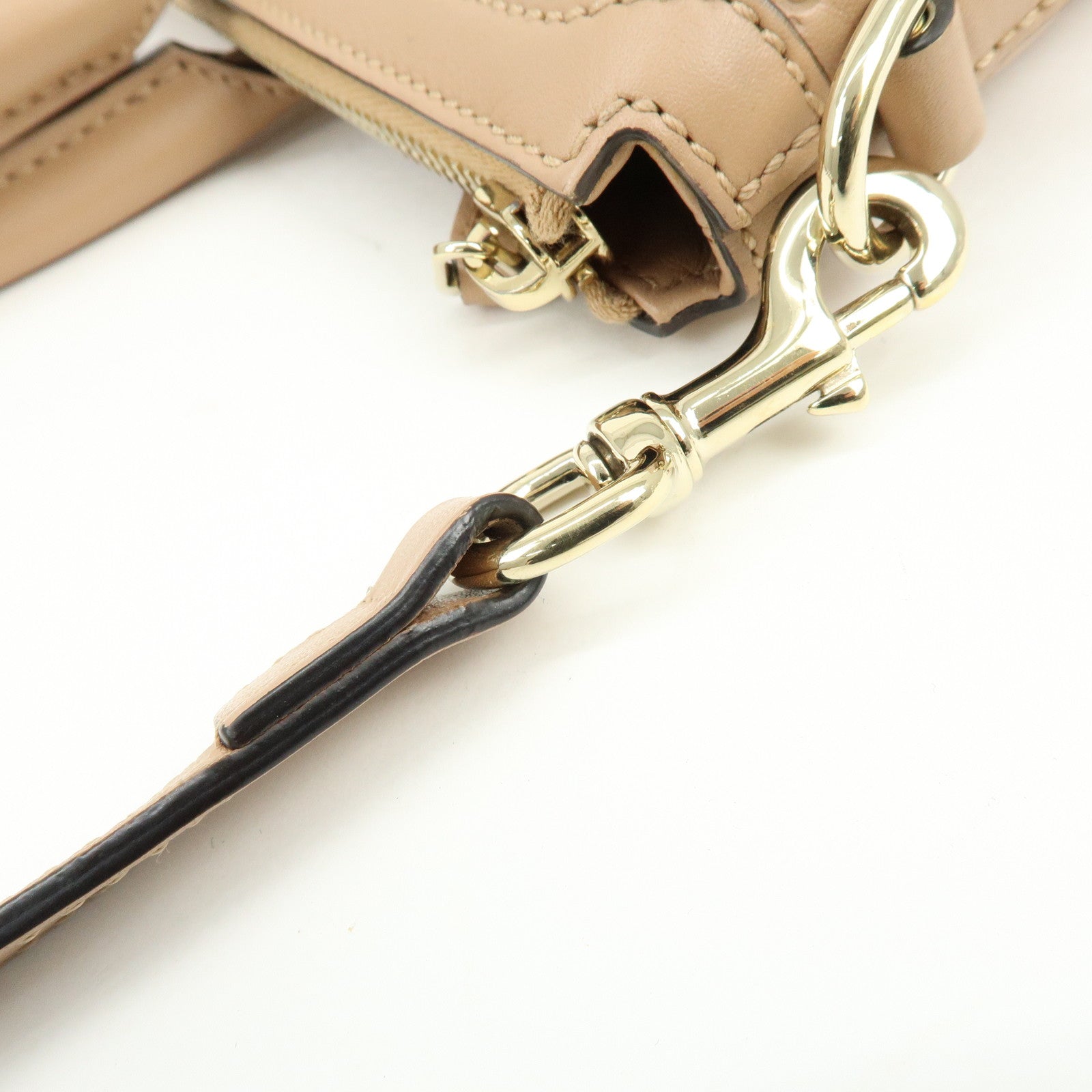 GUCCI Microguccissima Leather 2Way Shoulder Bag Pink Beige 449656