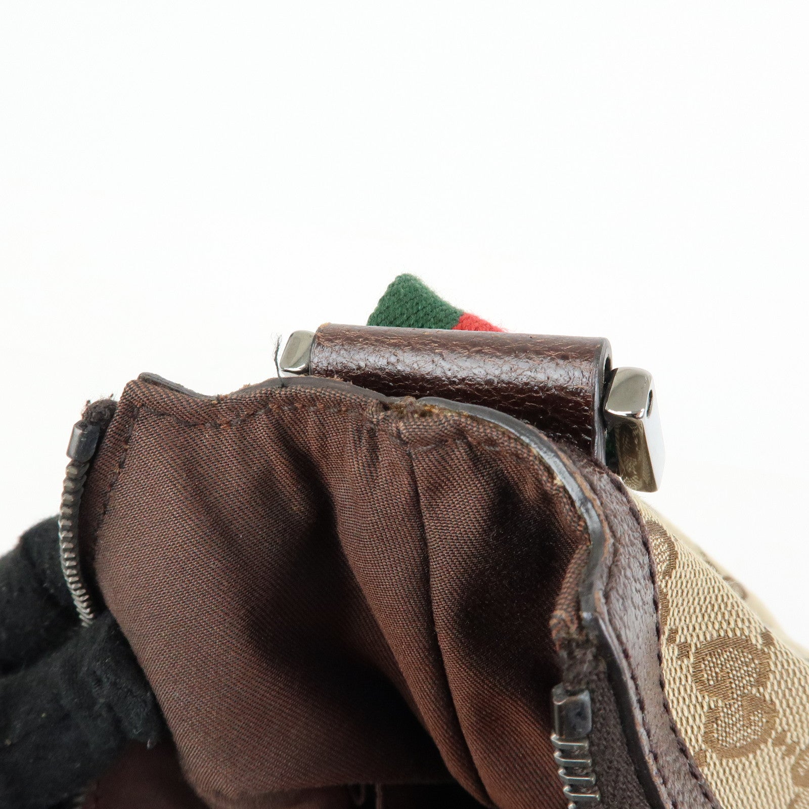 GUCCI Sherry GG Canvas Shoulder Crossbody Bag Beige Brown 181092