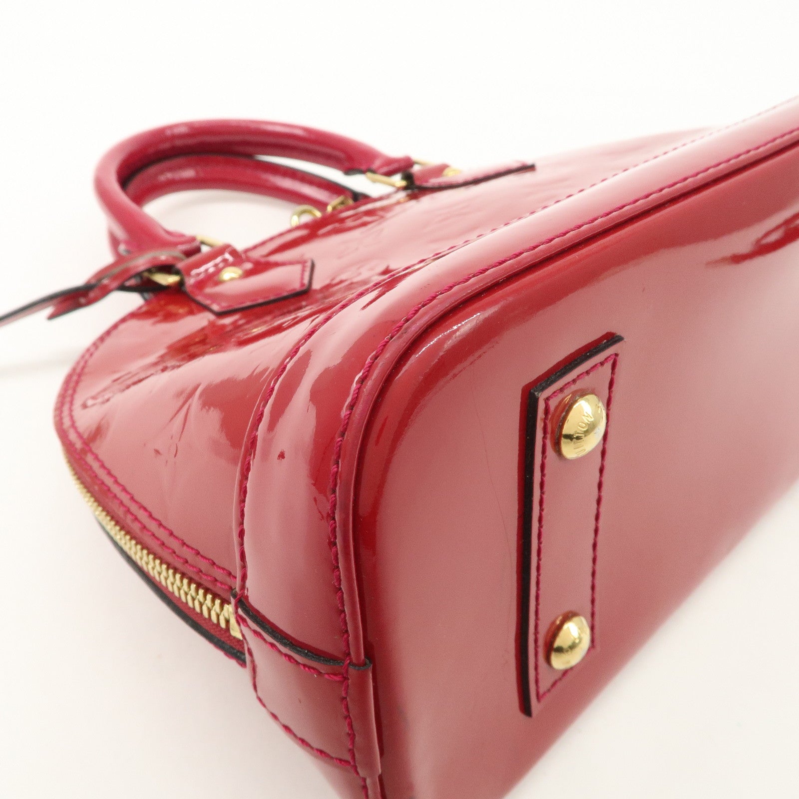 Louis Vuitton Monogram Vernis Alma BB Hand Bag Rose Indien M91771 Used