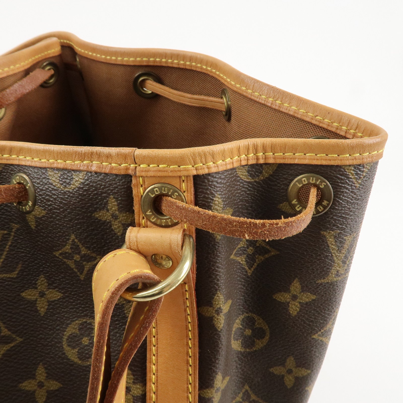 Louis Vuitton Monogram Noe Shoulder Bag Hand Bag Brown M42224 Used