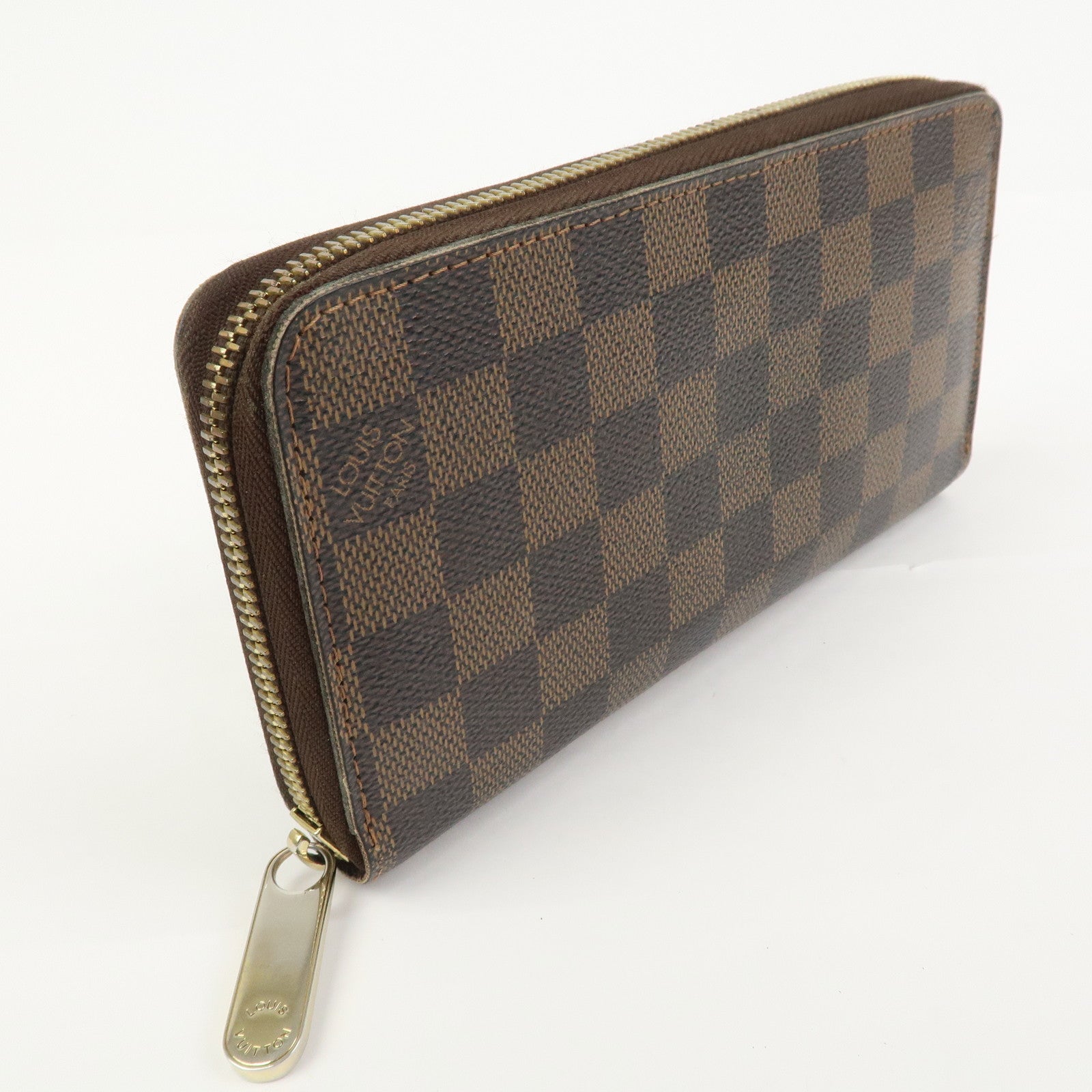 Louis Vuitton Damier Zippy Round Wallet Old Style Brown N60015