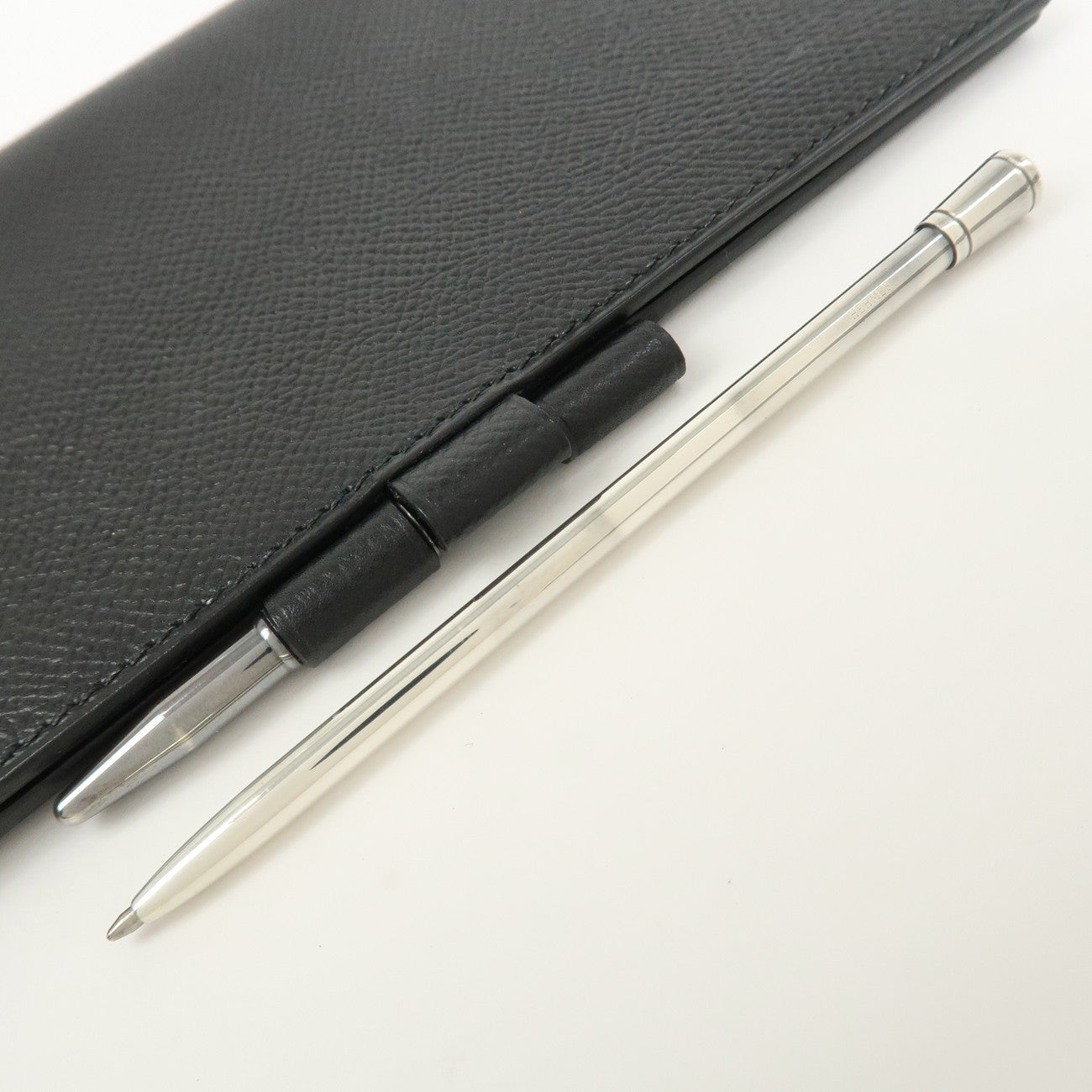 HERMES Epsom Leather Vision Agenda Planner Cover □B Stamped Black