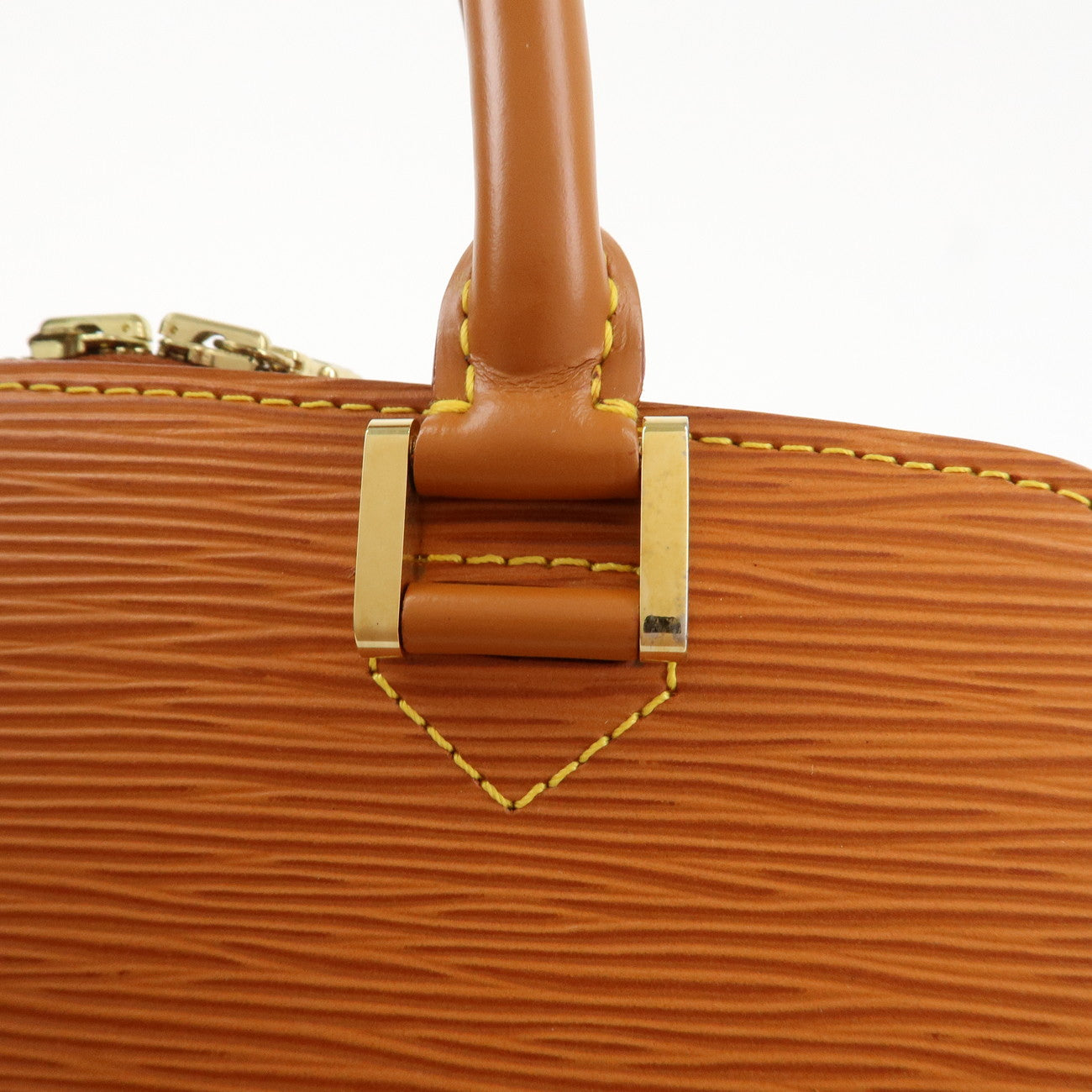 Louis Vuitton Epi Pont Neuf Hand Bag Zipang Gold M52058 Used