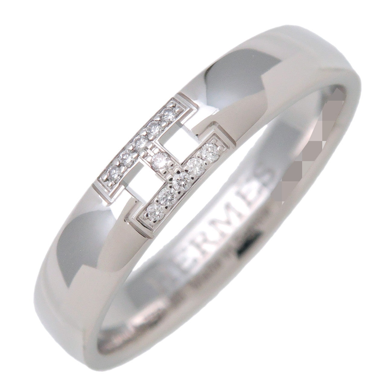 HERMES Ever Heracles 11P Diamond Ring #50 750WG White Gold US5-5.5