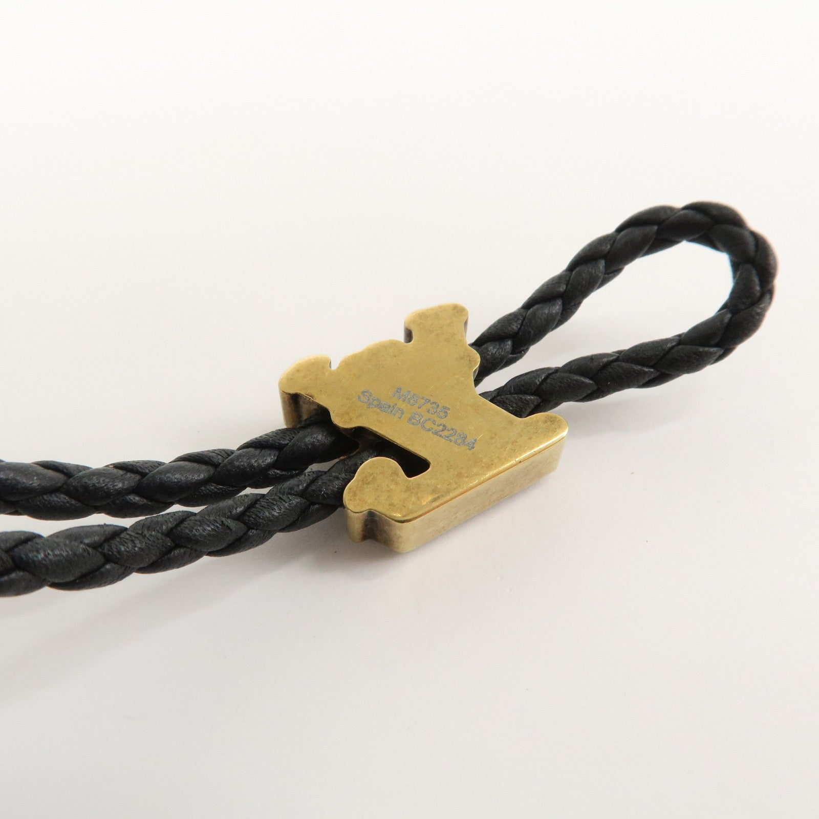 Louis Vuitton Leather Metal Rodeo Bracelet Black M8735
