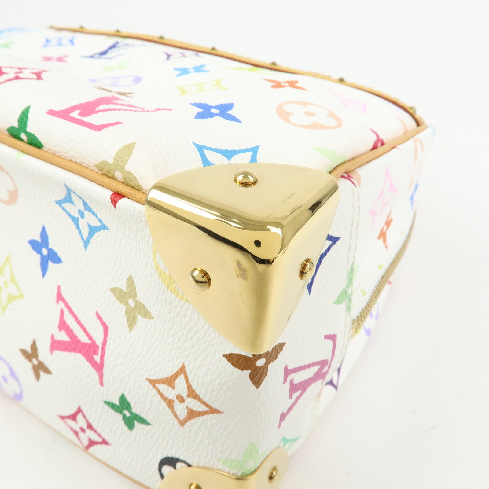 Louis Vuitton Monogram Multicolor Trouville Hand Bag Blanc M92663