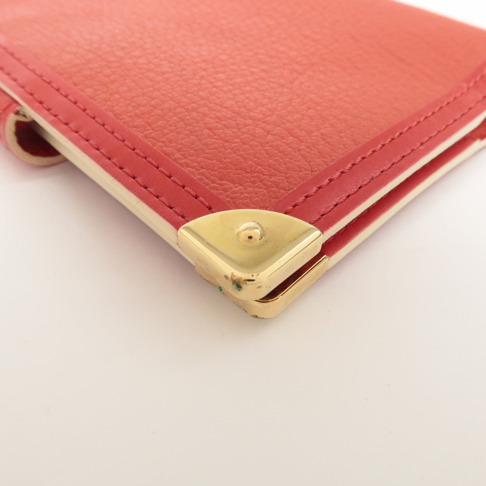 Louis Vuitton Suhari Leather Agenda PM Planner Cover Red Used
