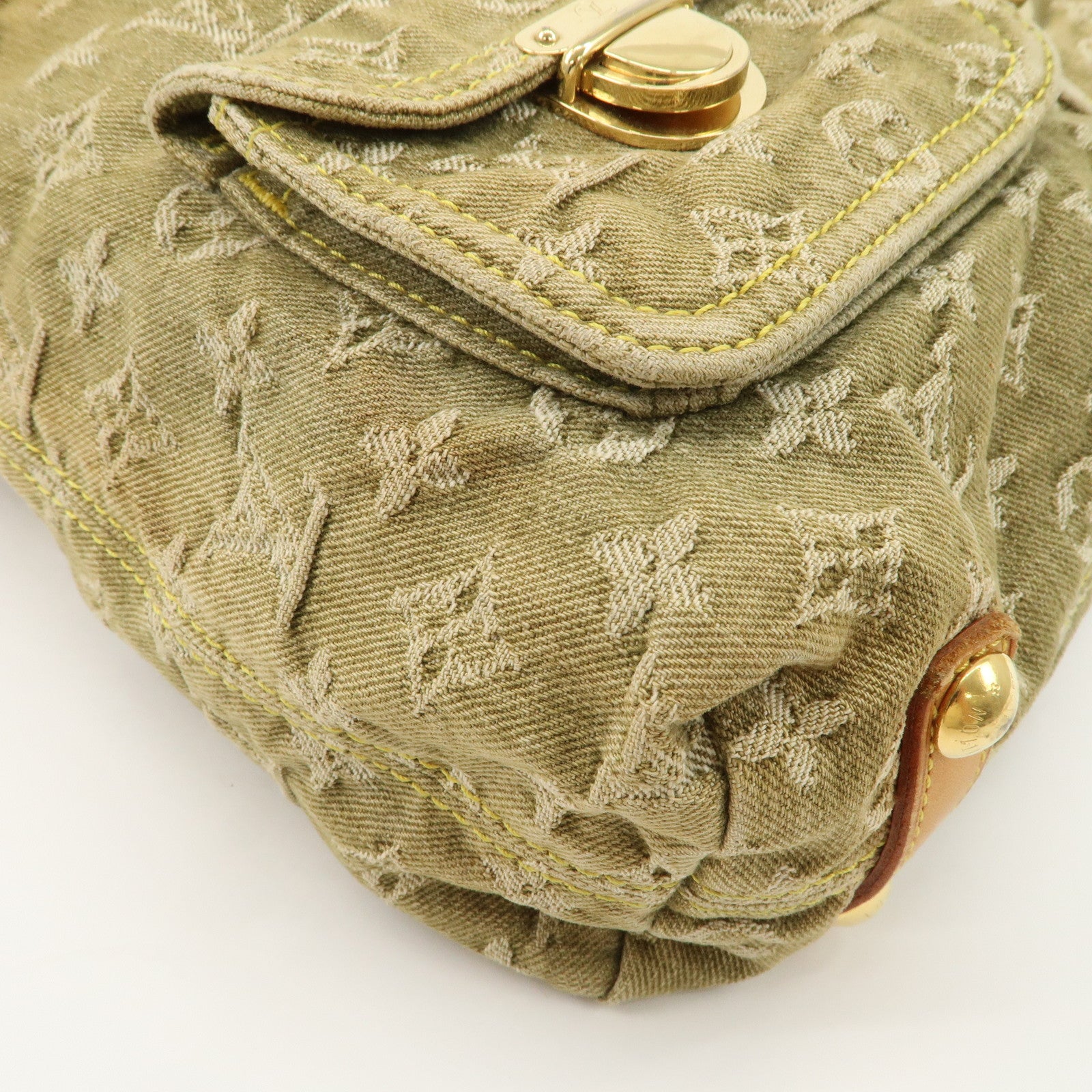 Louis Vuitton Monogram Denim Baggy GM Shoulder Bag Lichen M95211