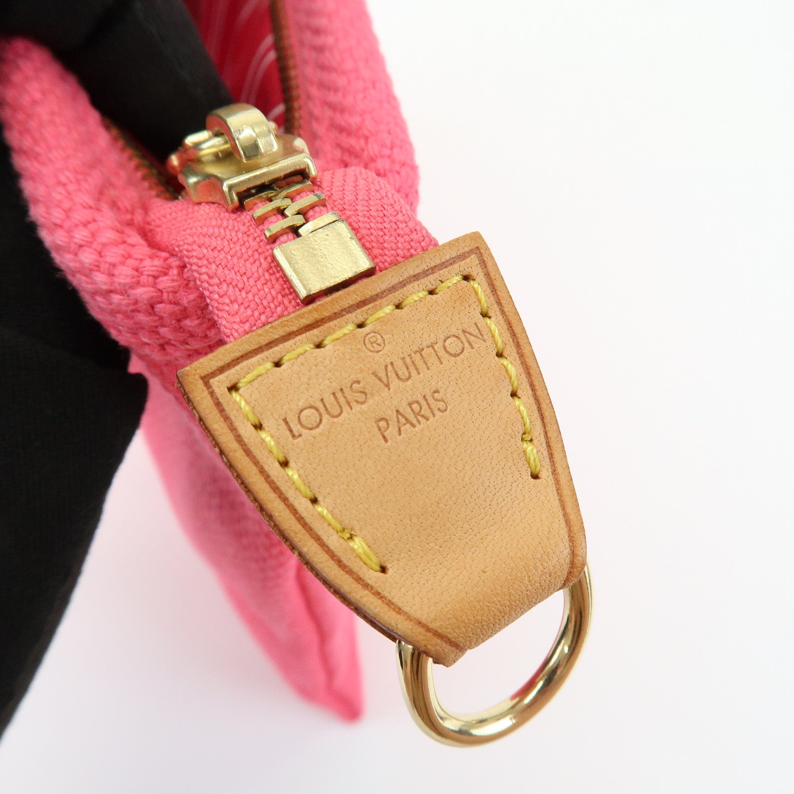 Louis Vuitton Antigua Canvas Pochette Plate GM M40065 Rose M40065