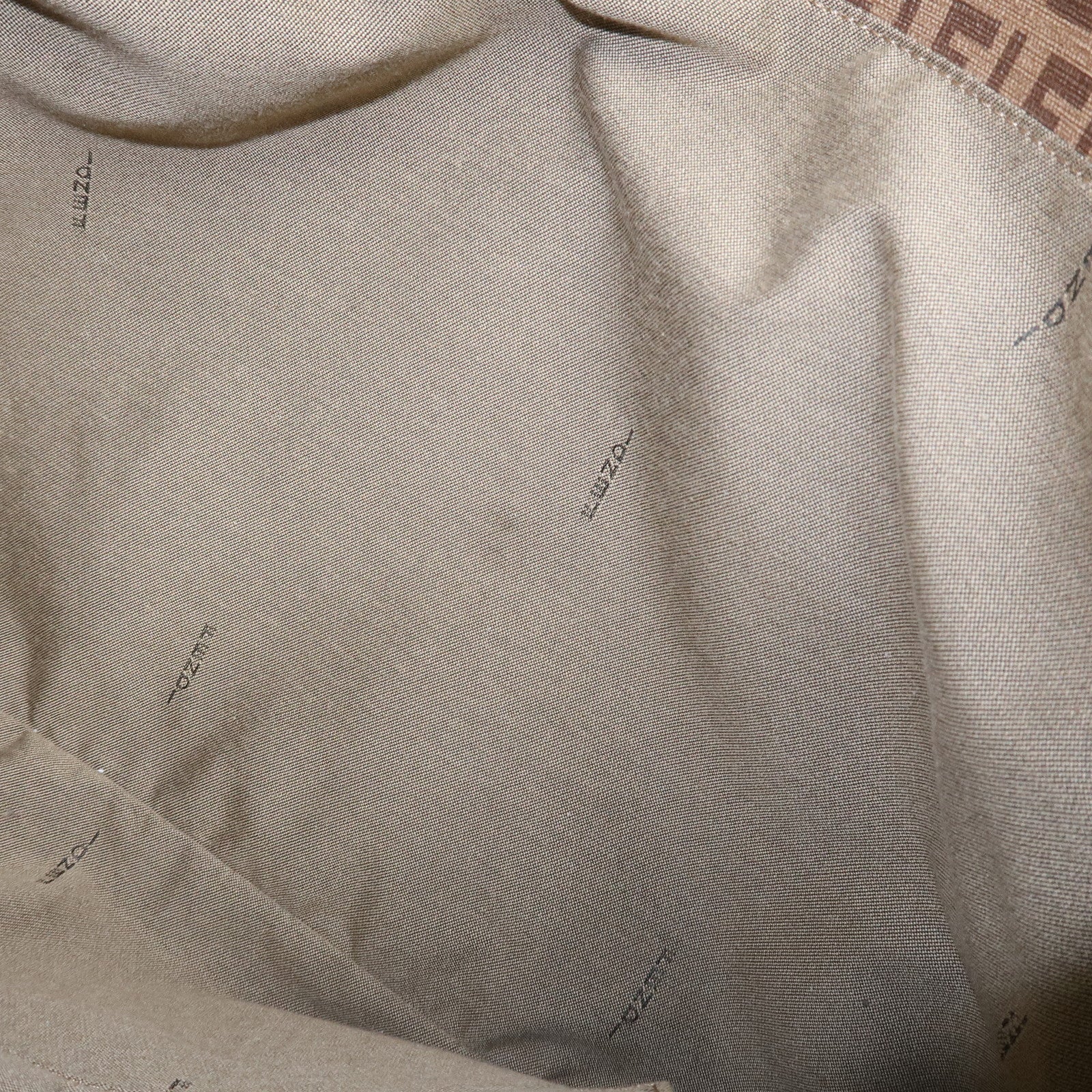 FENDI Zucchino PVC Tote Bag Shoulder Bag Hand Bag Brown 8BH238