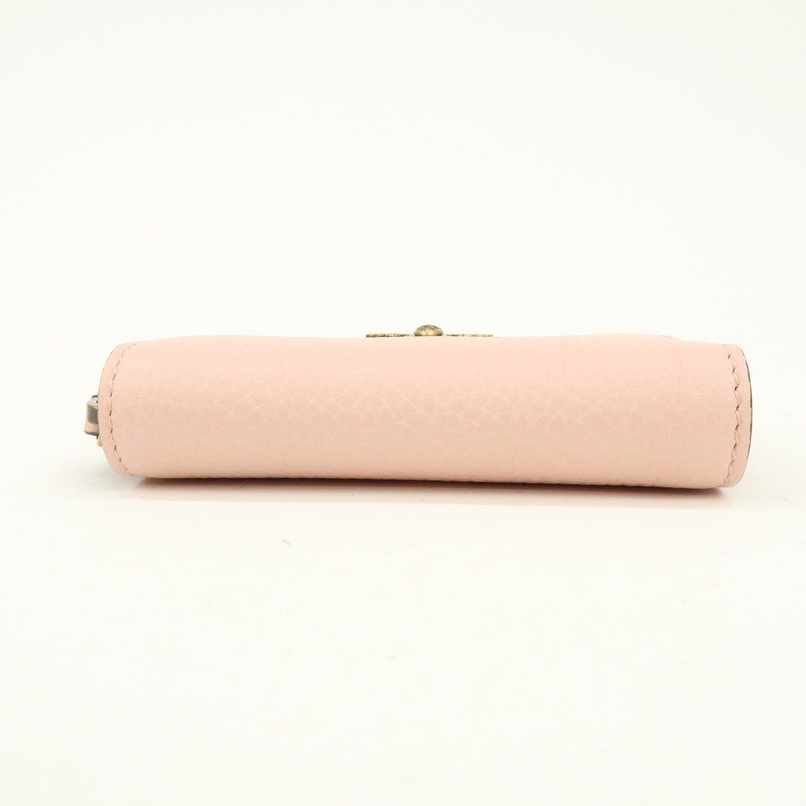 GUCCI Animalier Leather 6 Ring Key Case Key Holder Pink 498096