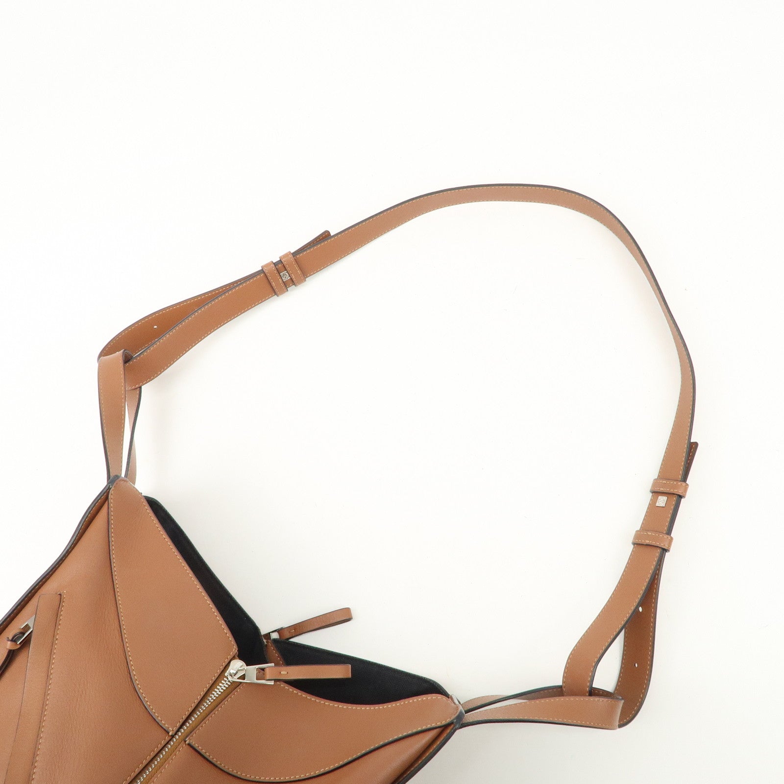 LOEWE Leather Hammock Medium Hand Bag Shoulder Bag Tan Used