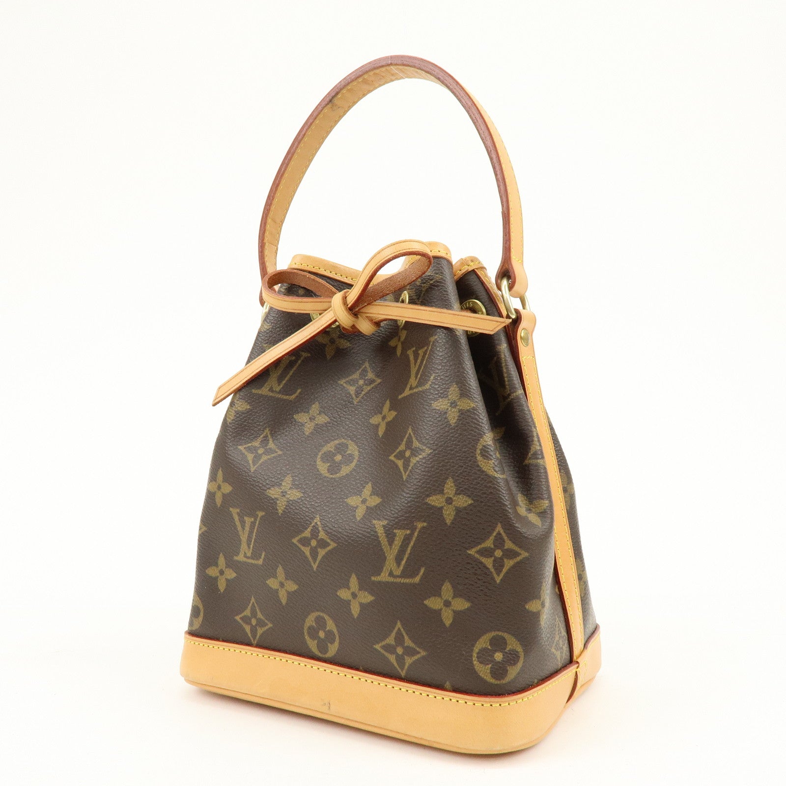 Louis Vuitton Monogram Mini Noe Drawstring Hand Bag Brown M42227