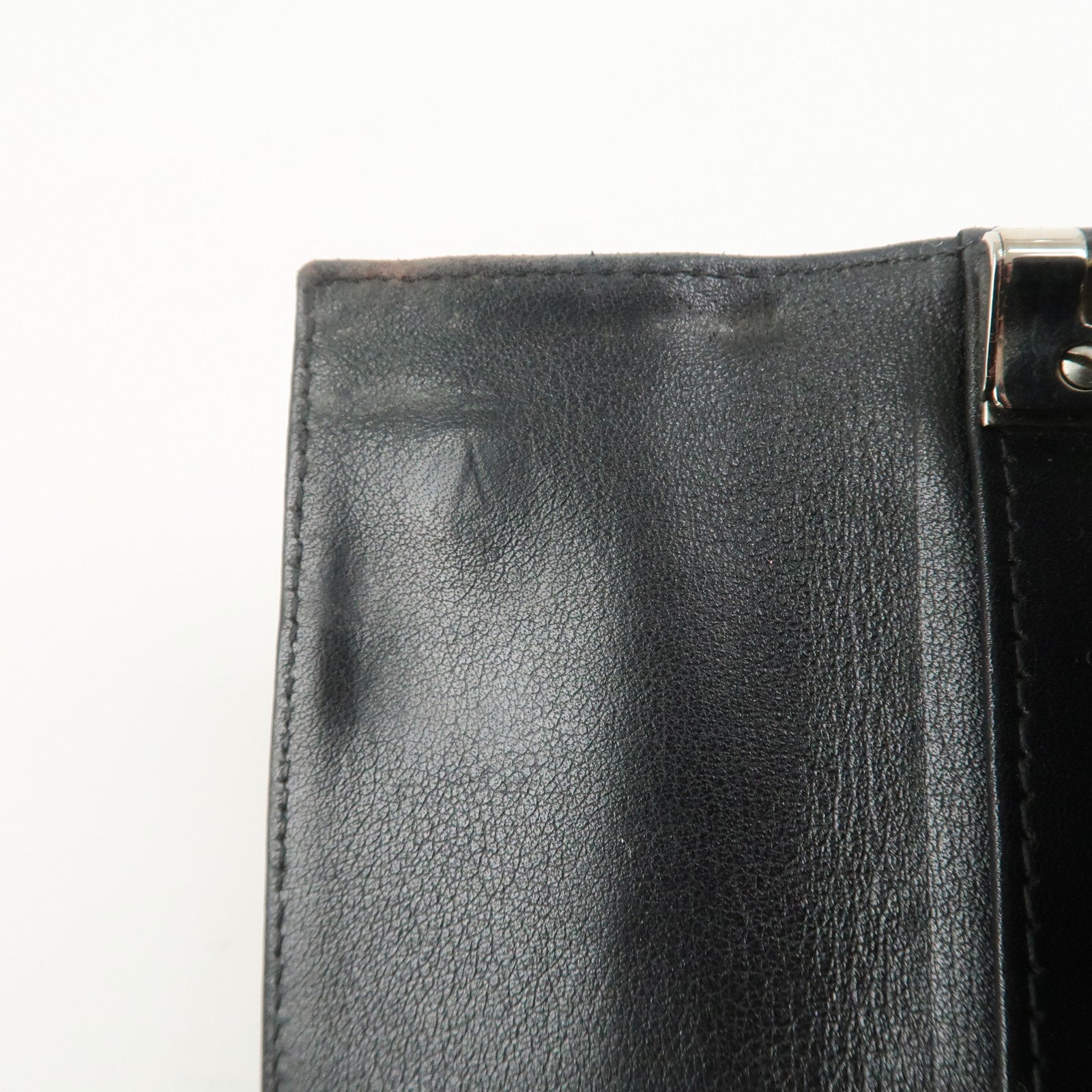 CHANEL COCO Mark Caviarskin Leather Key Case Key Holder Black