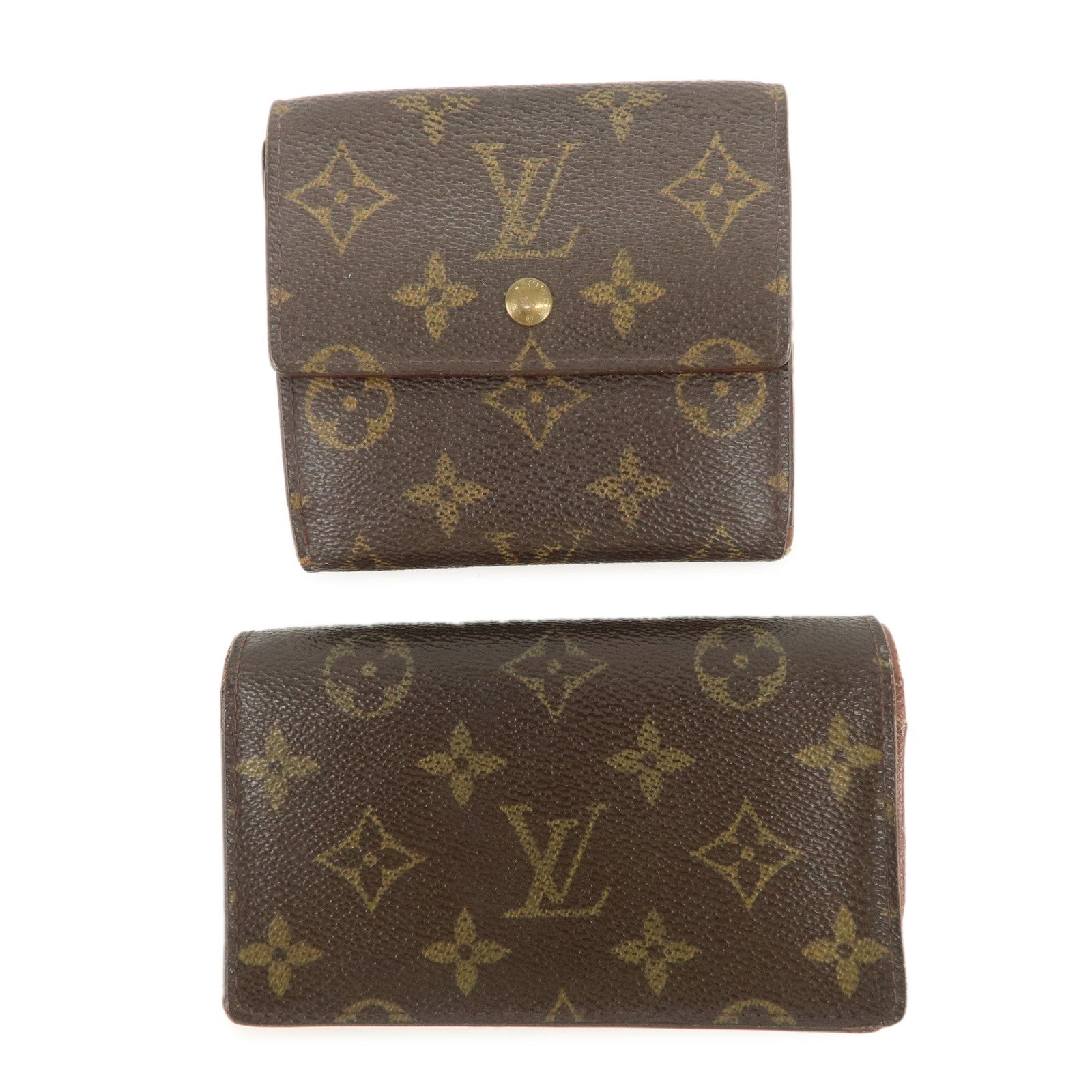 Louis Vuitton Set of 2 Monogram Wallet M61652 M61730 Used