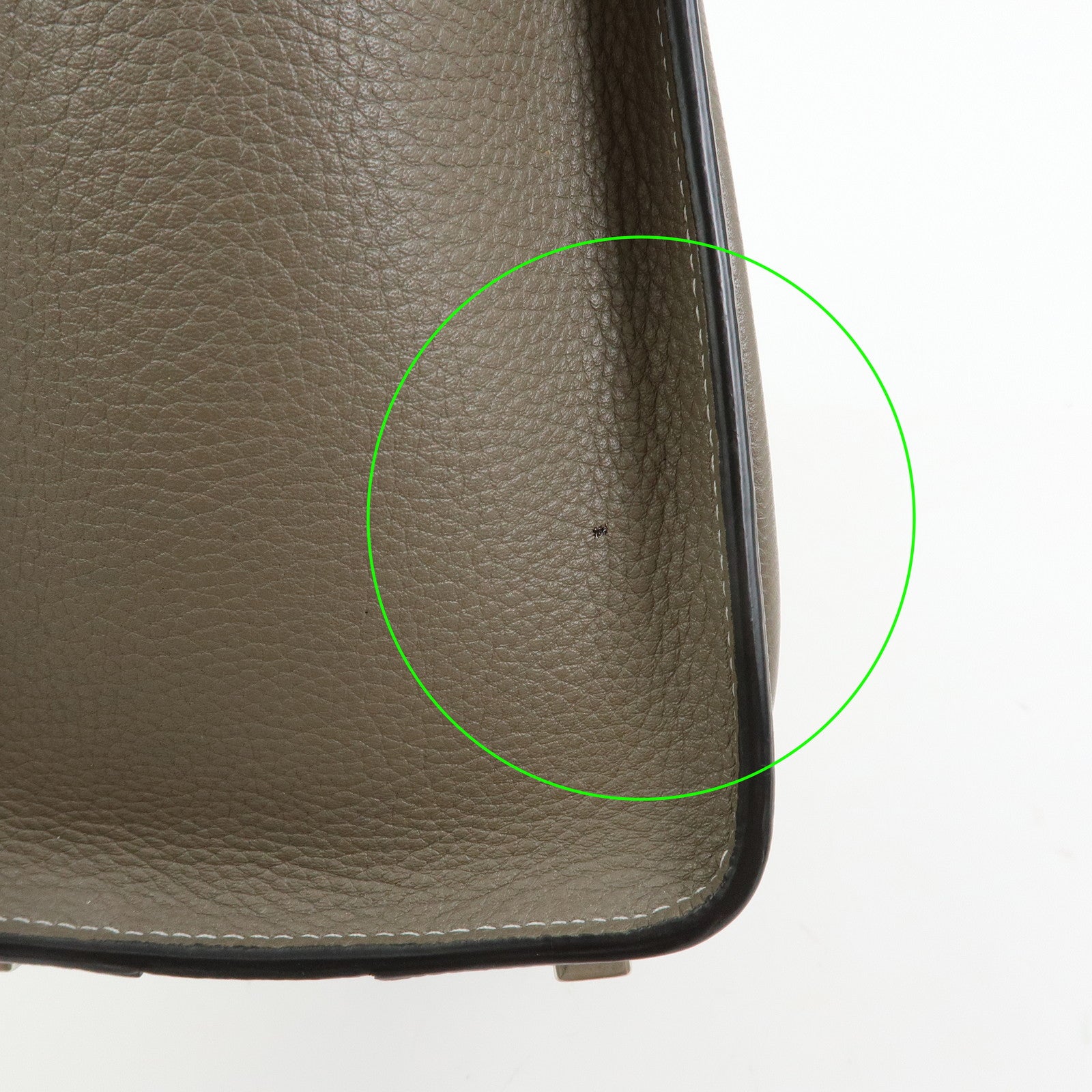 CELINE Luggage Micro Shopper Calf Leather Hand Bag Gray