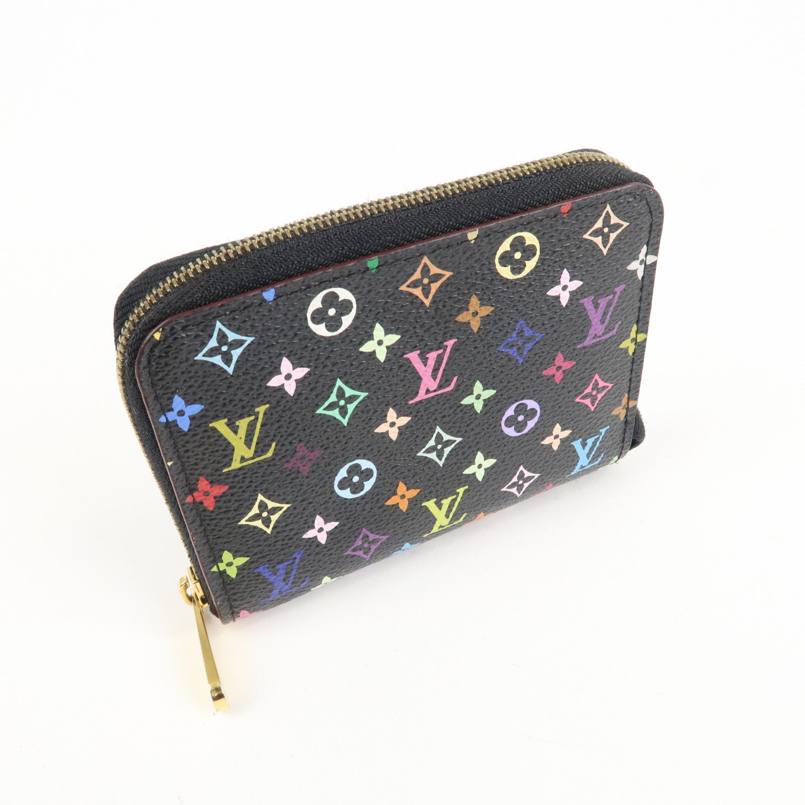 Louis Vuitton Monogram Multicolor Zippy Coin Wallet Noir M93740 Used