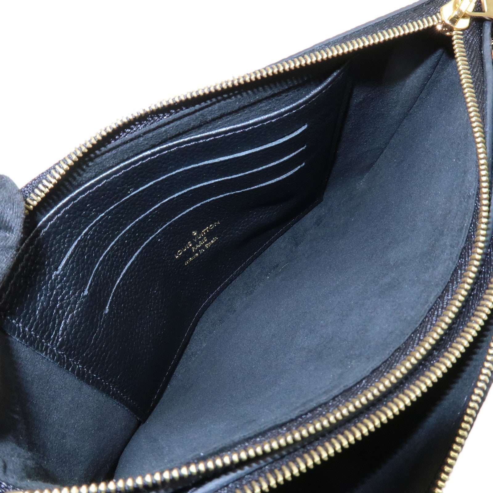 Louis Vuittton Monogram Empreinte Pochette Double Zip Noir M80787